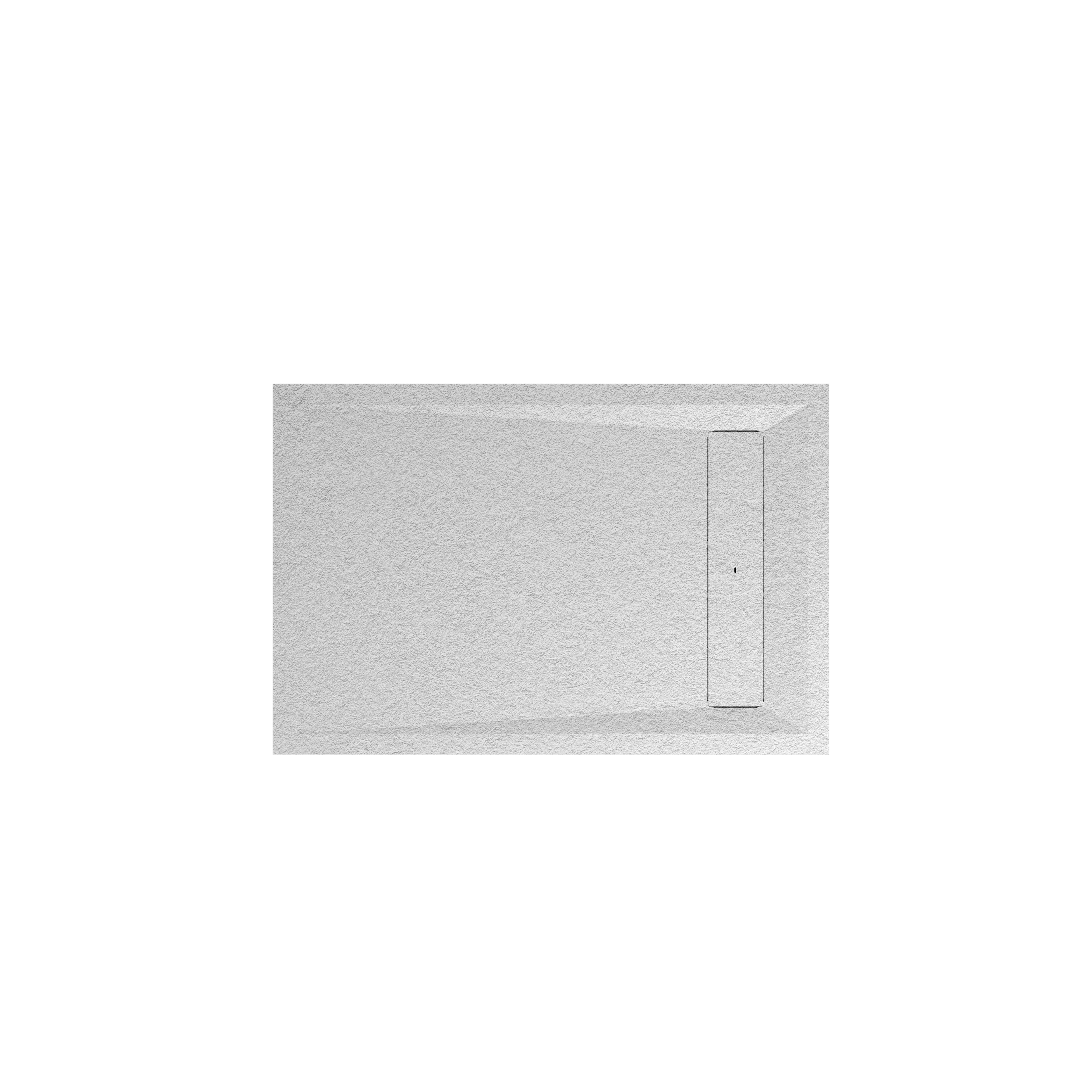 GoodHome Luiro Matt White Rectangular Reversible drainer Shower tray (L)1200mm (W)800mm (H) 32mm