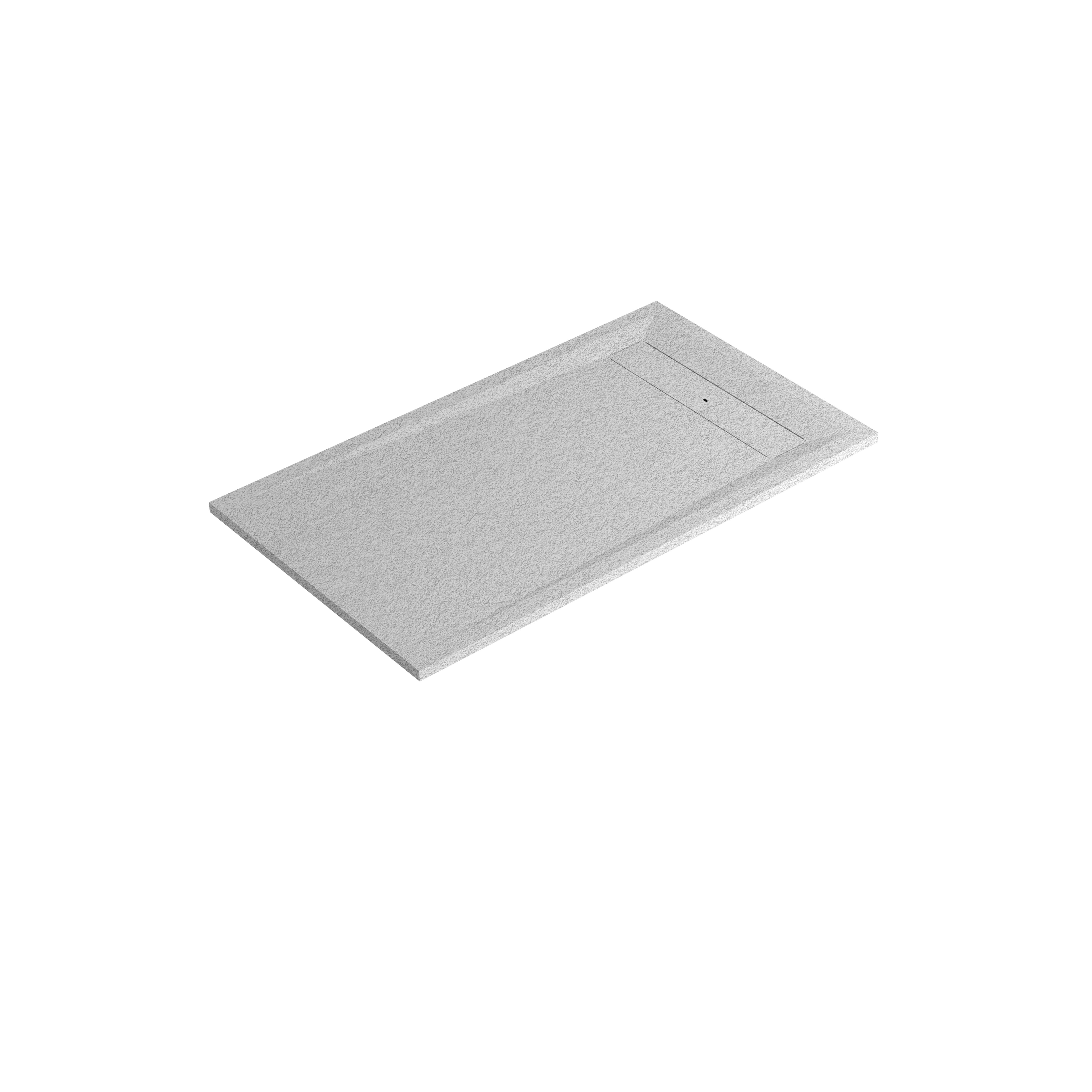 GoodHome Luiro Matt White Rectangular Reversible drainer Shower tray (L)1400mm (W)800mm (H) 35mm