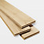 GoodHome Lulea Natural Oak effect Oak Solid wood flooring, 1.26m²