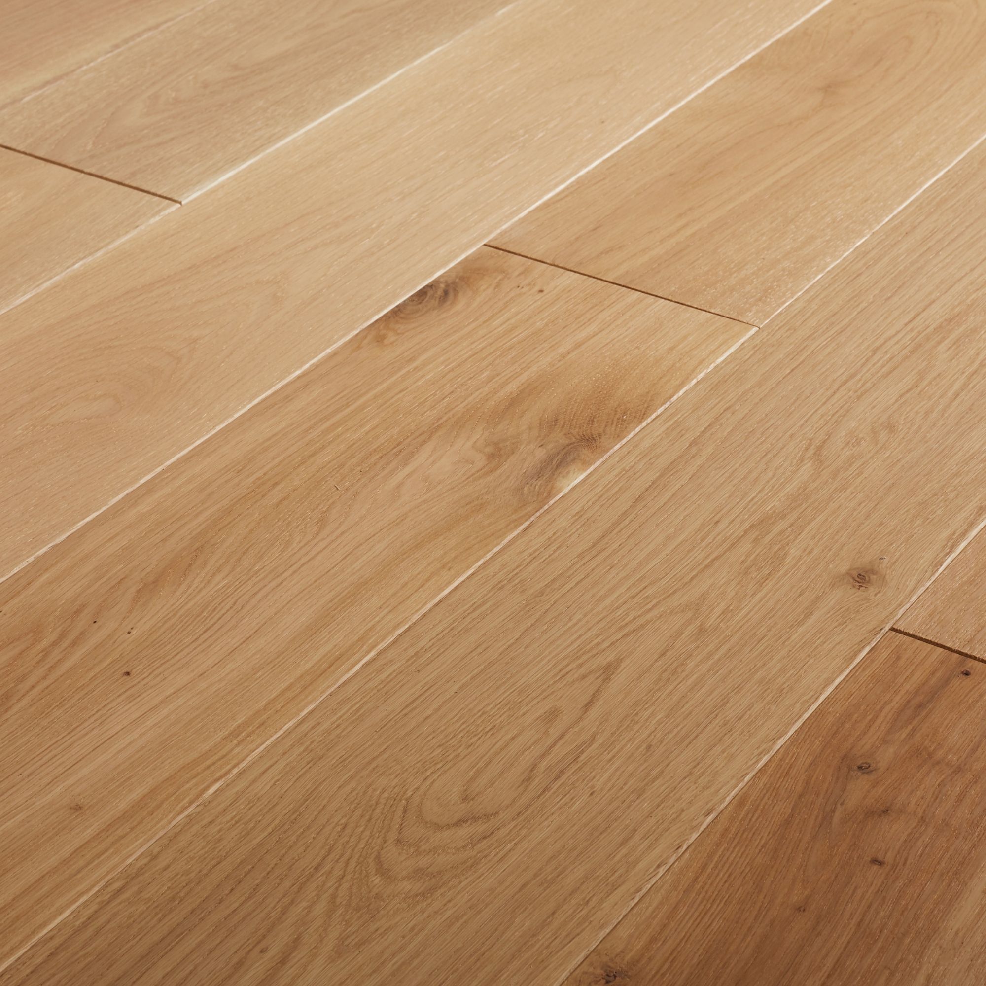 GoodHome Lulea Natural Oak Solid wood Solid wood flooring, 1.26m² Pack