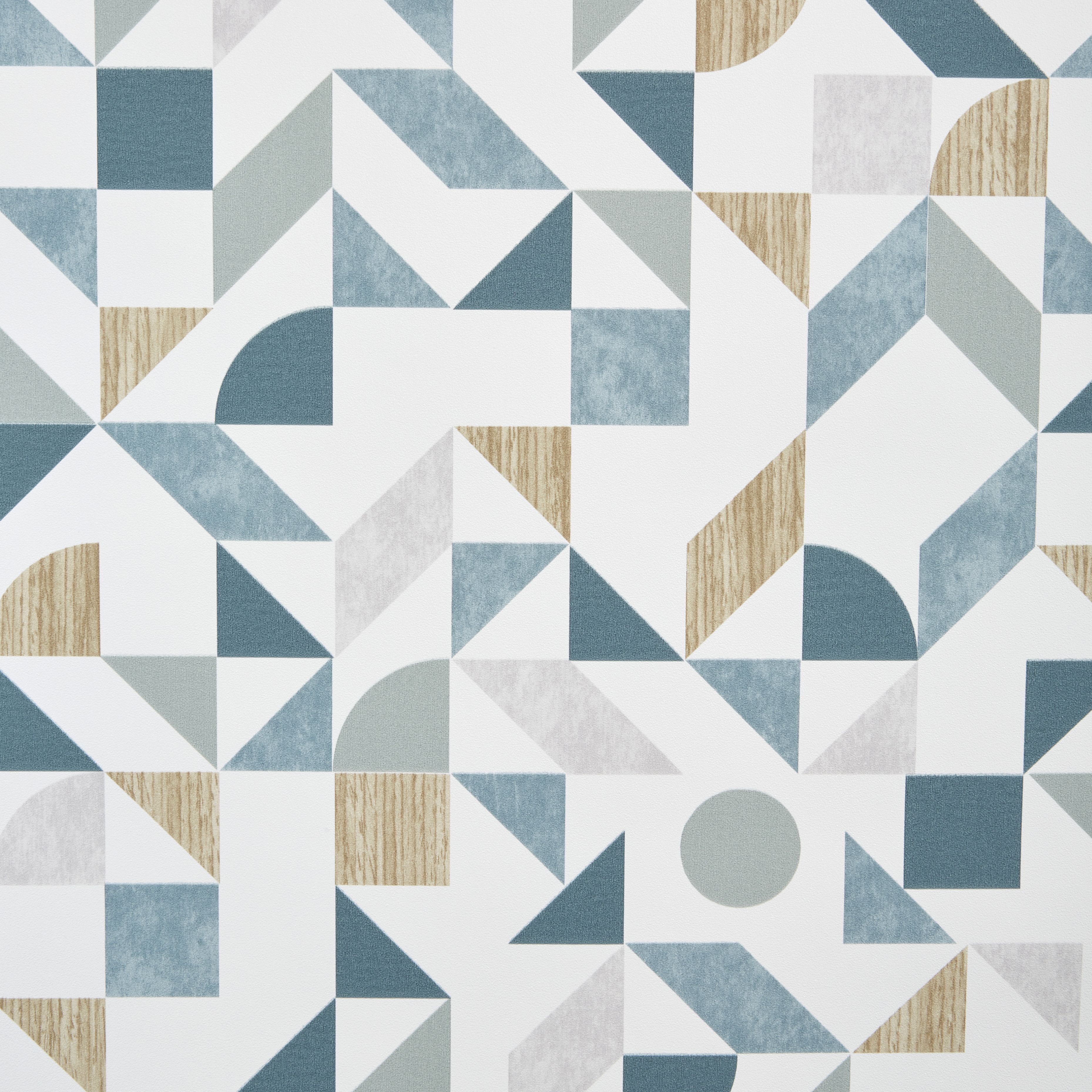 GoodHome Lushy Green Geometric Textured Wallpaper