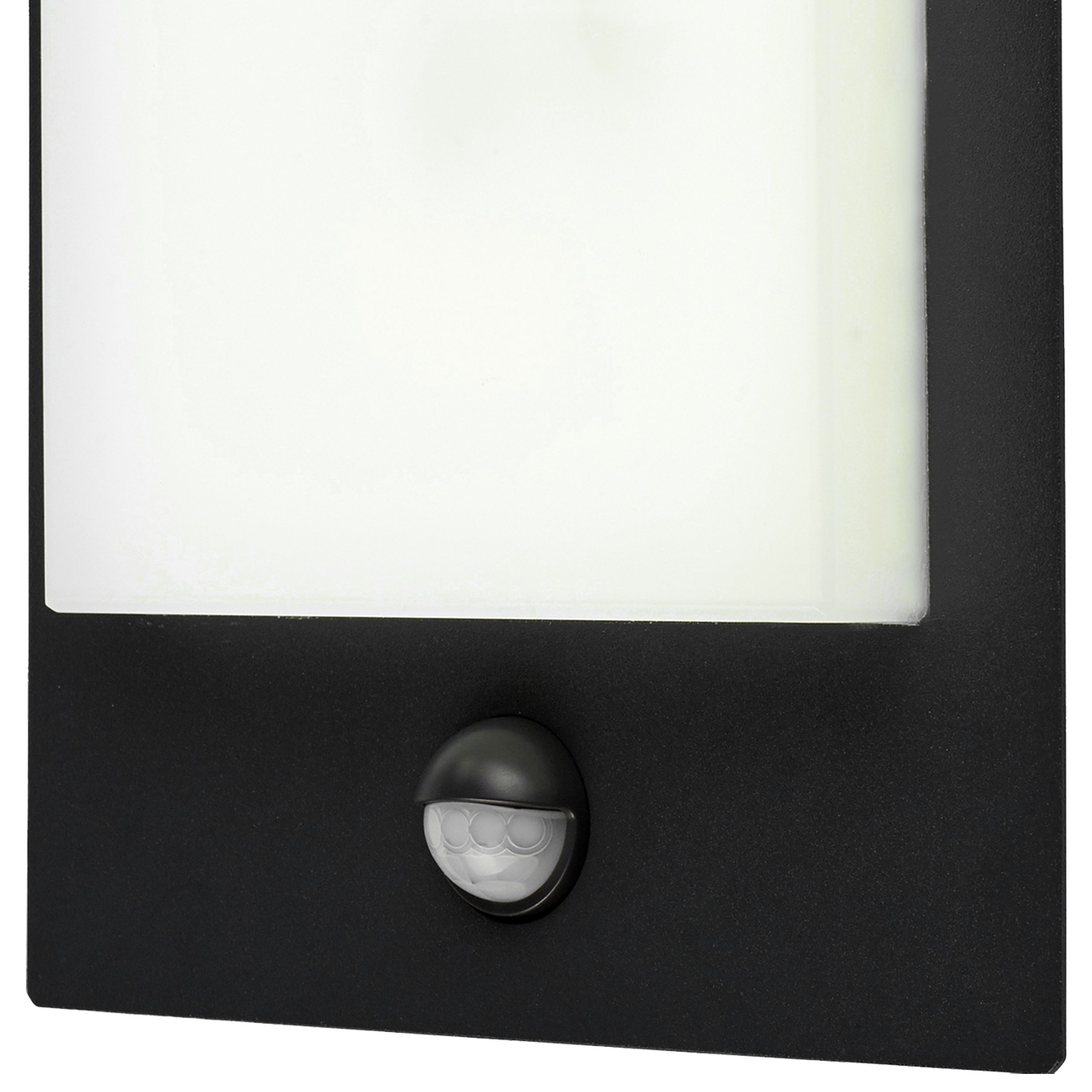 GoodHome lutak Fixed Matt Dark grey Integrated LED PIR Motion sensor Outdoor Contemporary Wall light