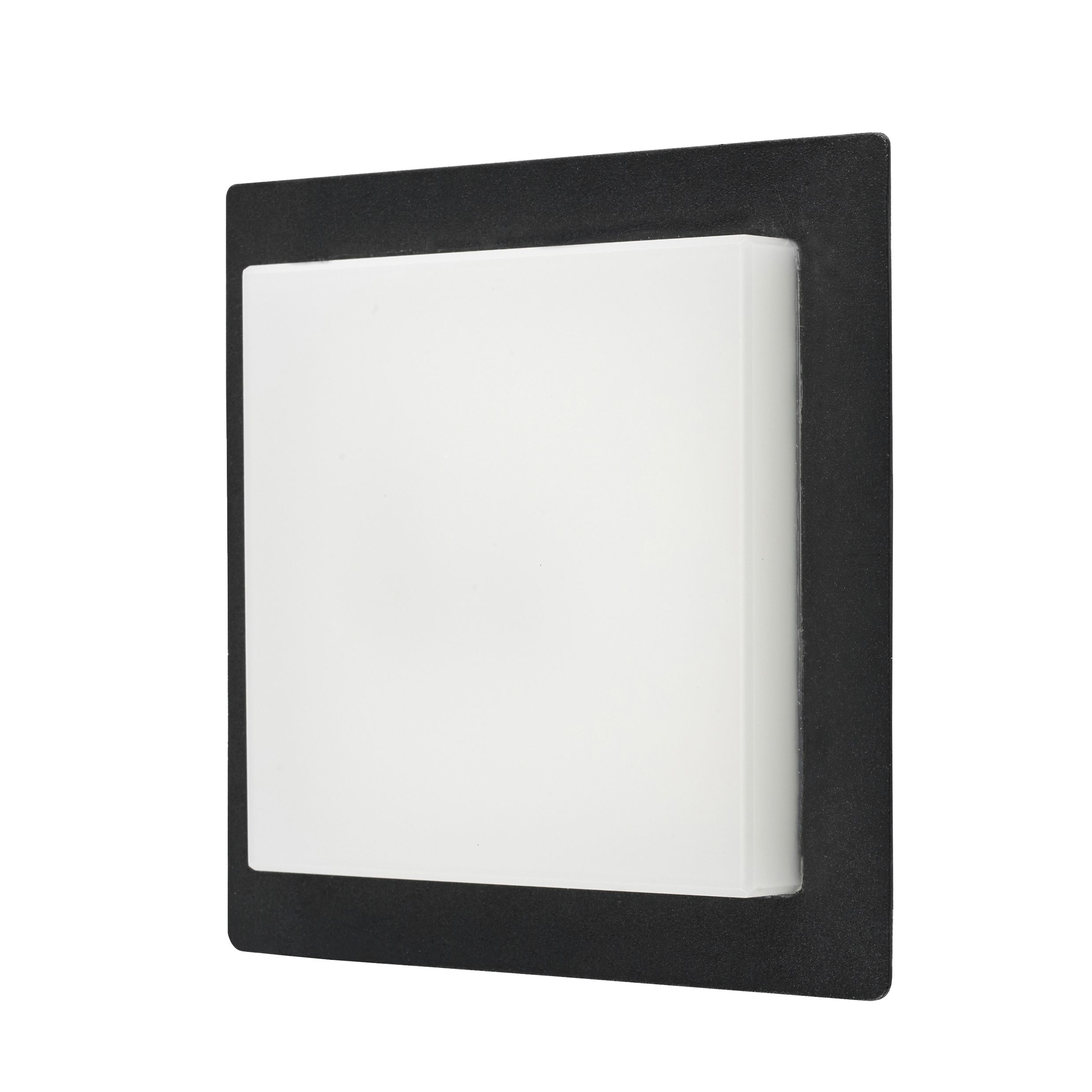 GoodHome Lutak Fixed Matt Dark grey Mains-powered Integrated LED Outdoor Contemporary Wall light 700lm