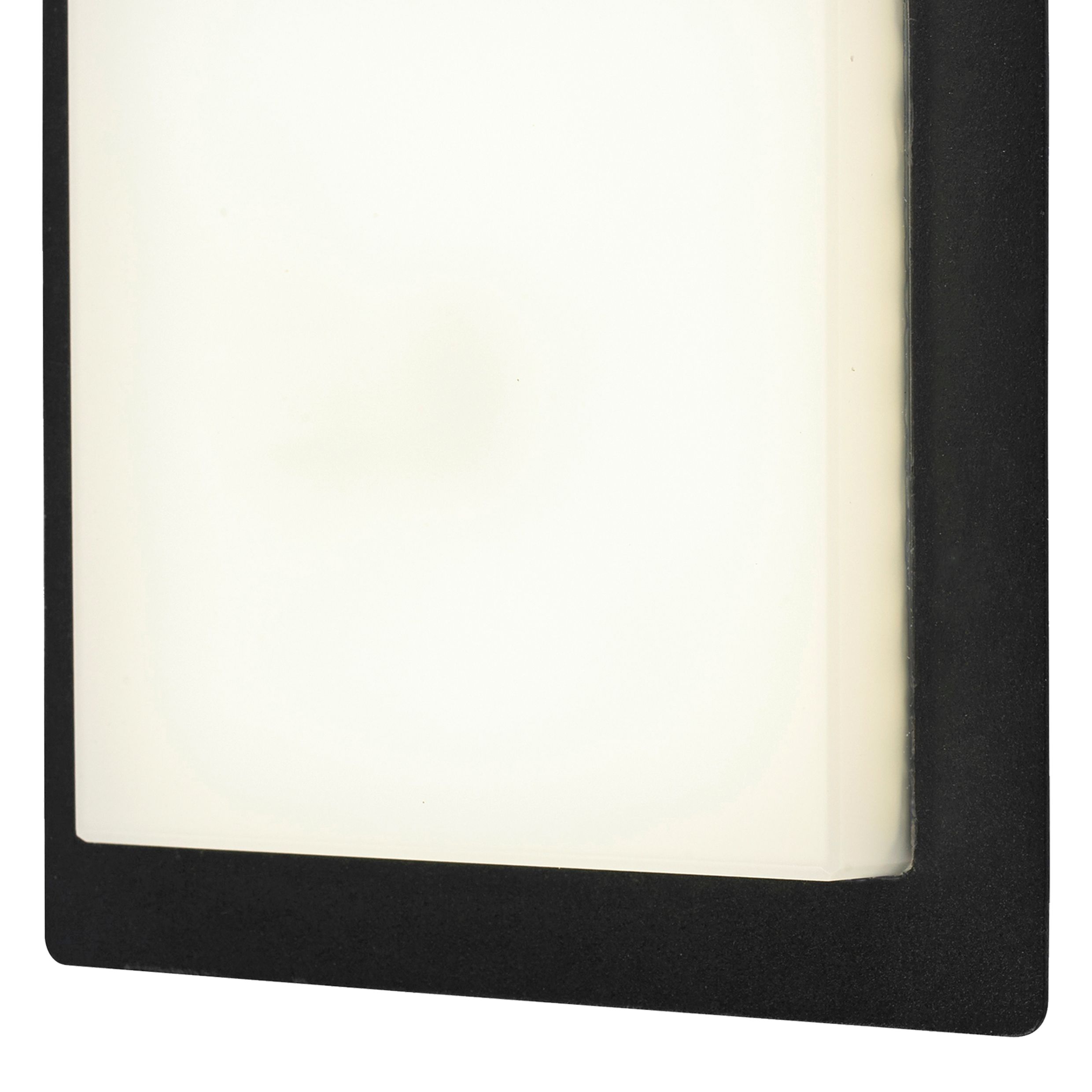 GoodHome Lutak Fixed Matt Dark grey Mains-powered Integrated LED Outdoor Contemporary Wall light 700lm