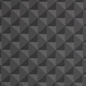 GoodHome Lyrata Black Graphic 3D effect Textured Wallpaper Sample