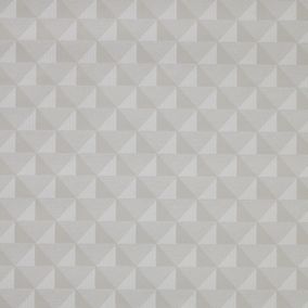 GoodHome Lyrata Grey 3D effect Square Textured Wallpaper Sample