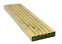 GoodHome Madeira Green Spruce Deck board (L)2.4m (W)120mm (T)24mm