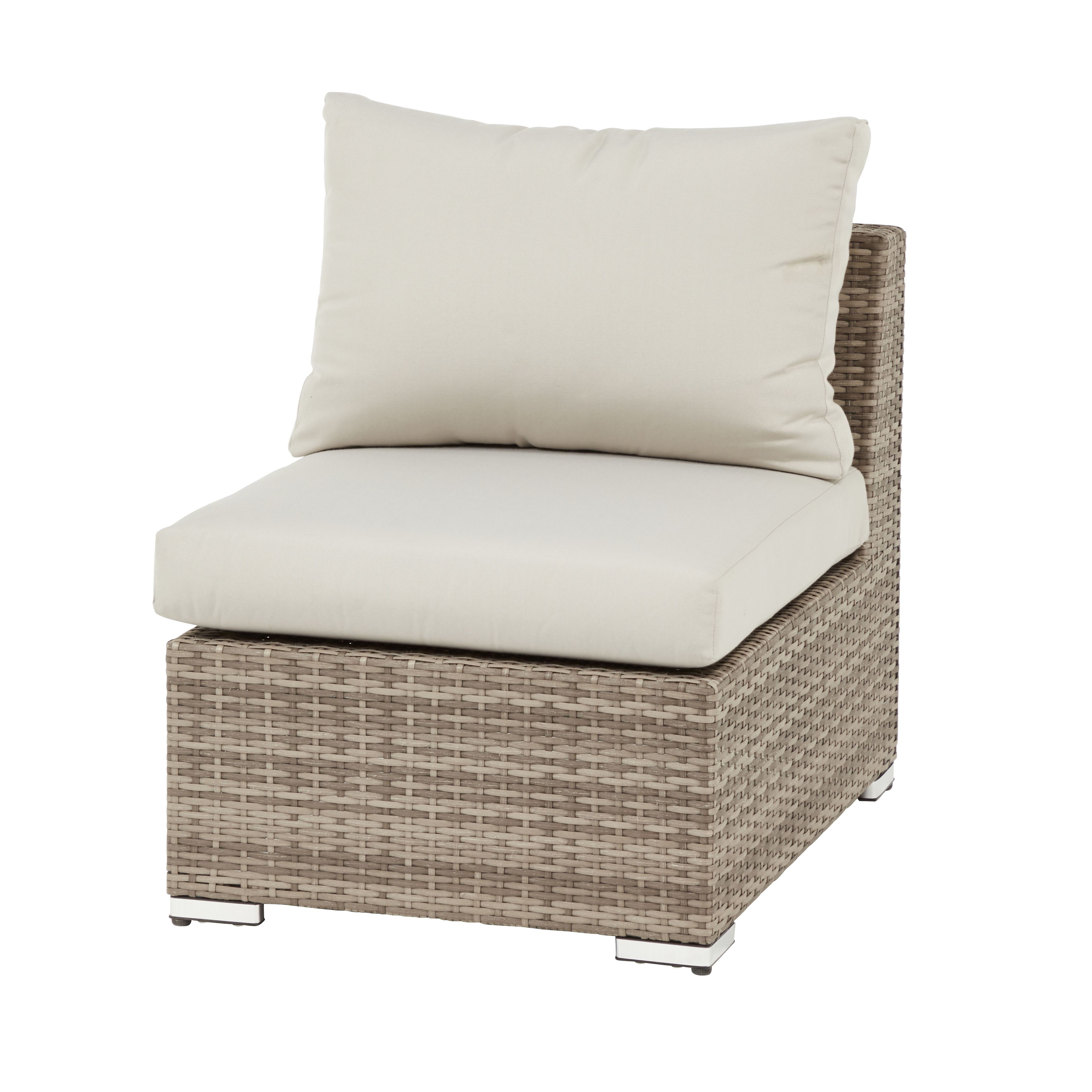 GoodHome Maevea Grey Rattan effect 4 seater Garden furniture set