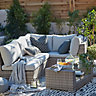 GoodHome Maevea Grey Rattan effect 4 seater Garden furniture set