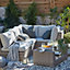 GoodHome Maevea Grey Rattan effect 4 seater Garden furniture set