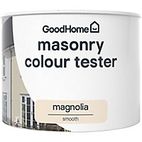 GoodHome Magnolia Smooth Matt Masonry paint, 250ml Tester pot