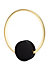 GoodHome Maidstone Circular Matt Black Gold effect Wired LED Wall light