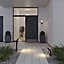 GoodHome majorca Fixed Matt Black Mains-powered Integrated LED Outdoor Contemporary Wall light 650lm