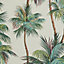 GoodHome Makah Light blue Jungle Textured Wallpaper
