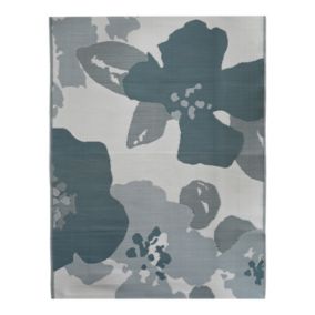 GoodHome Malaita Beige & Green Floral Woven effect Reversible Large Outdoor Rug 240cmx180cm