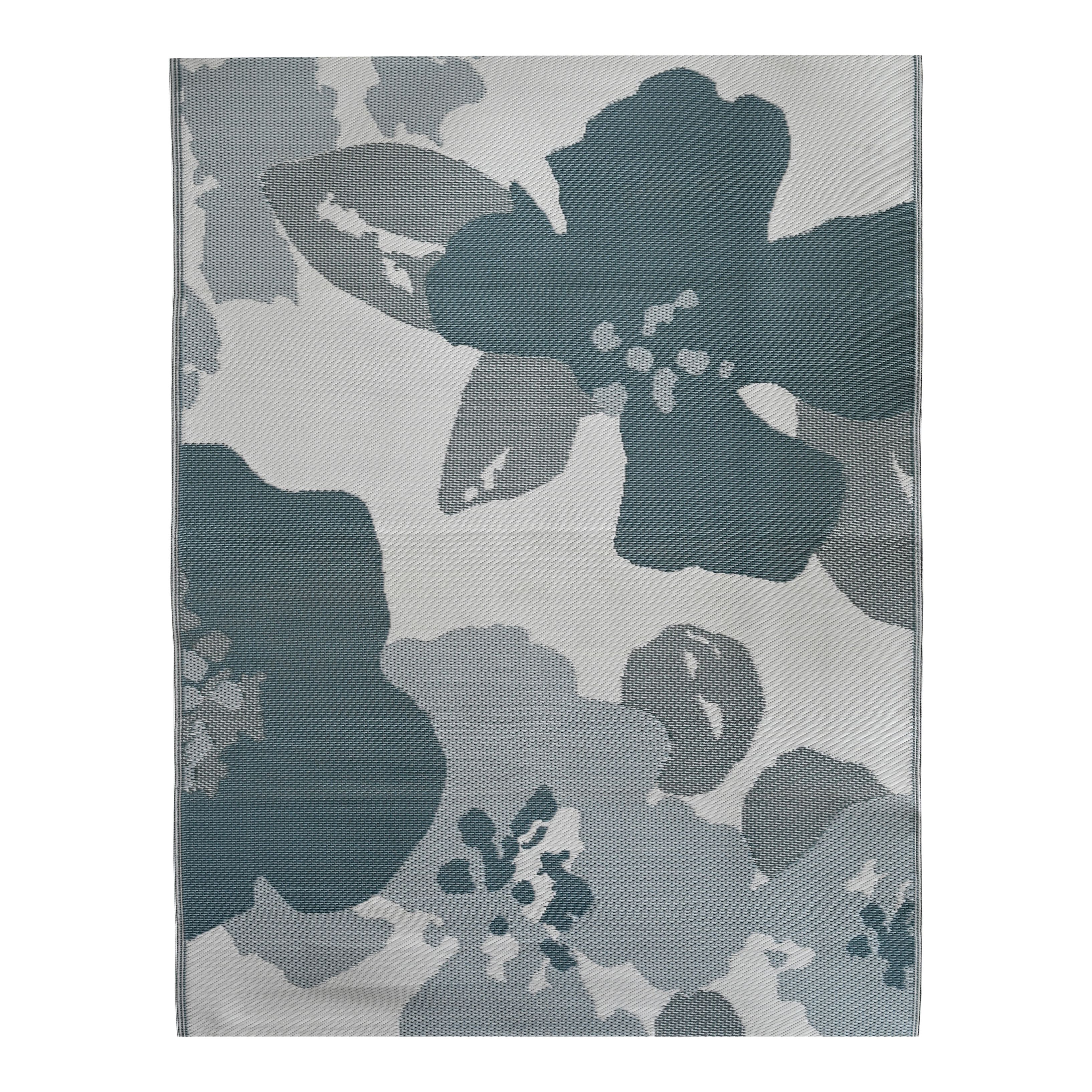 GoodHome Malaita Beige & Green Floral Woven effect Reversible Large Outdoor Rug, (L)240cm x (W)180cm