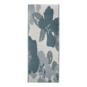 GoodHome Malaita Beige & Green Floral Woven effect Reversible Small Outdoor Rug, (L)180cm x (W)70cm