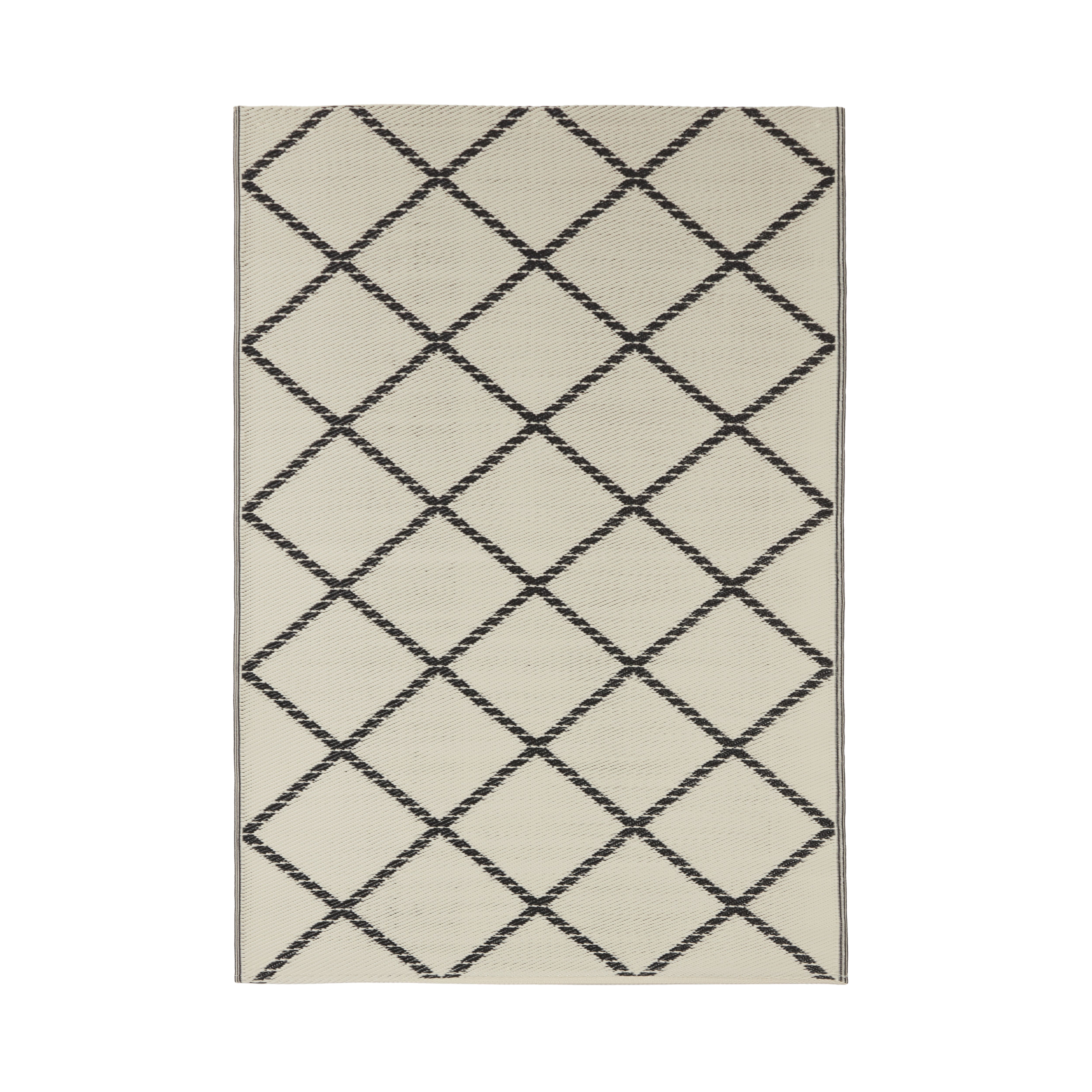 GoodHome Malaita Birch & Moonless night Diamond Outdoor Rug 170cmx120cm