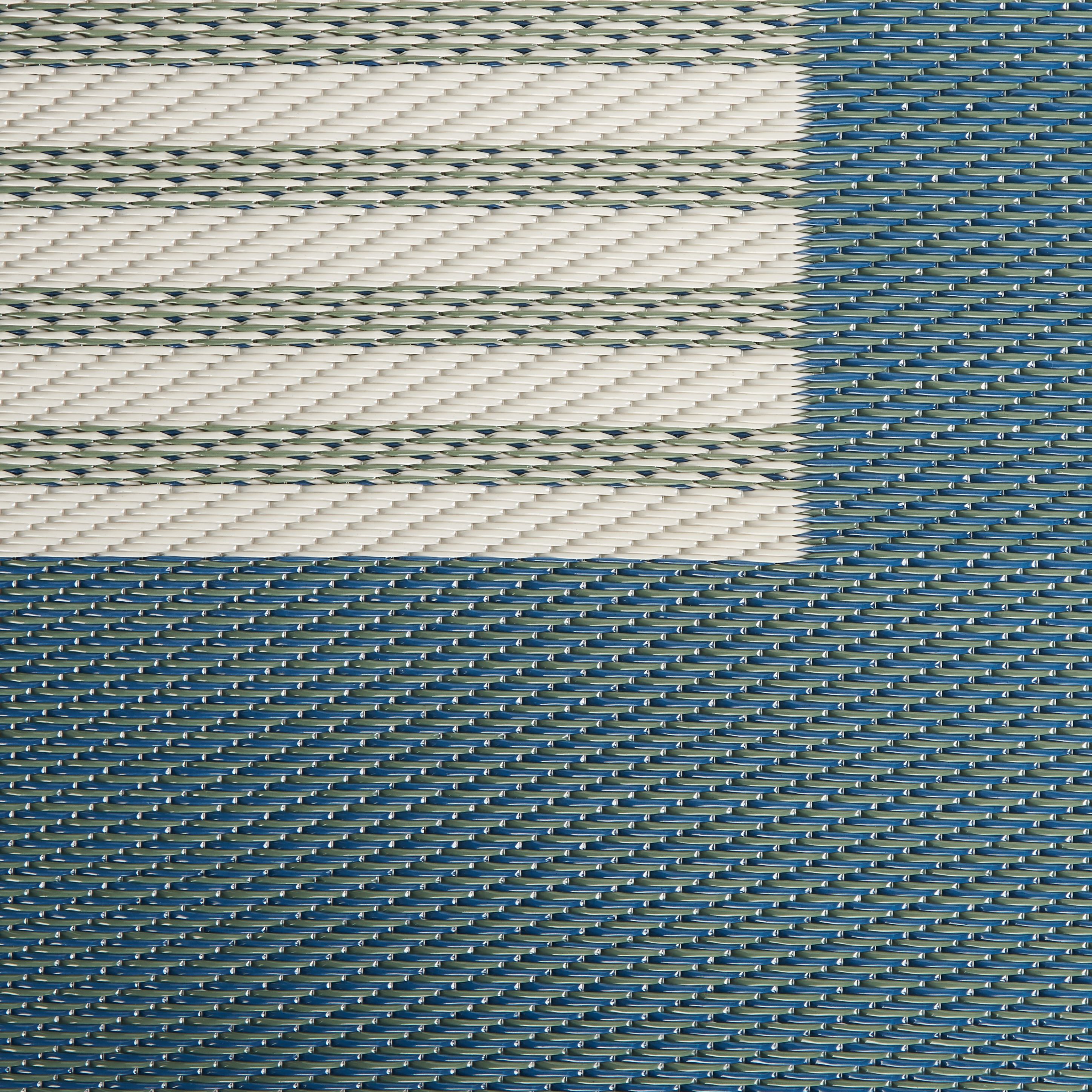 GoodHome Malaita Blue & green Geometric Reversible Large Outdoor Rug, (L)230cm x (W)160cm