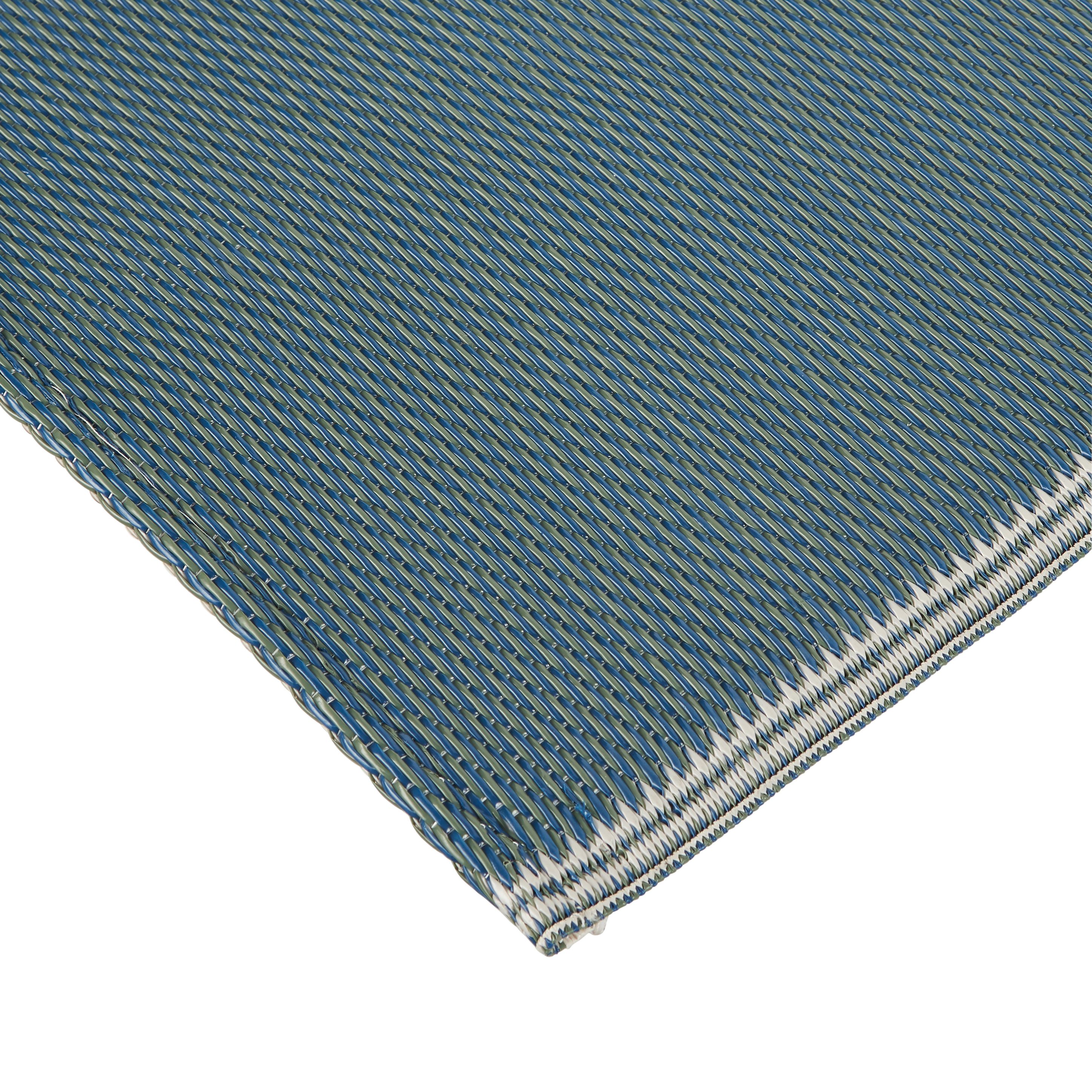 GoodHome Malaita Blue & green Geometric Reversible Large Outdoor Rug, (L)230cm x (W)160cm