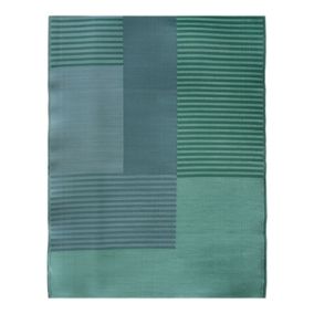 GoodHome Malaita Green Geometric Woven effect Reversible Large Outdoor Rug, (L)240cm x (W)180cm