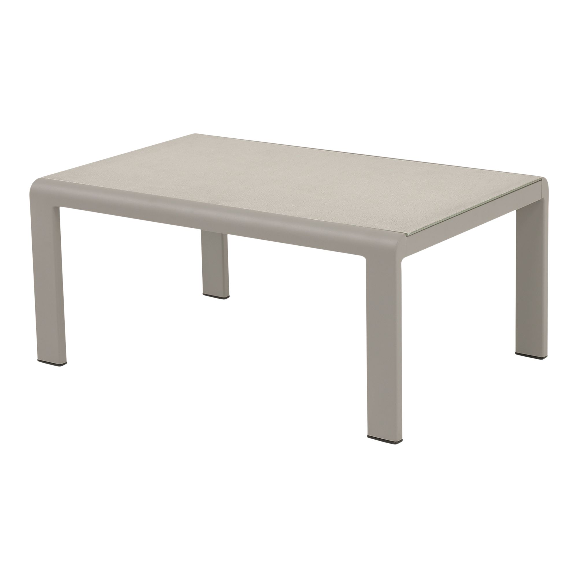 GoodHome Mallia Matt Beige Metal 4 Seater Coffee set