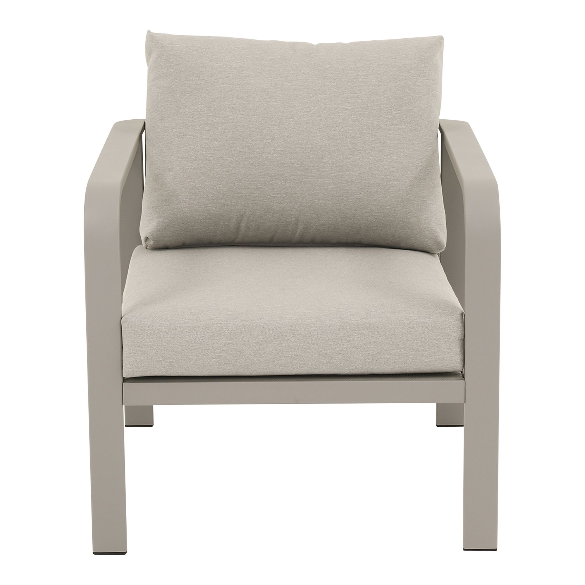 GoodHome Mallia Matt Beige Metal 4 Seater Coffee set