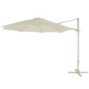 GoodHome Mallorca (H) 2.55m Sand Overhanging parasol
