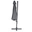 GoodHome Mallorca (H) 2.55m Steel grey Overhanging parasol