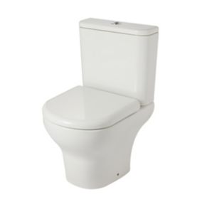 GoodHome Malo White Close-coupled Toilet set with Soft close seat