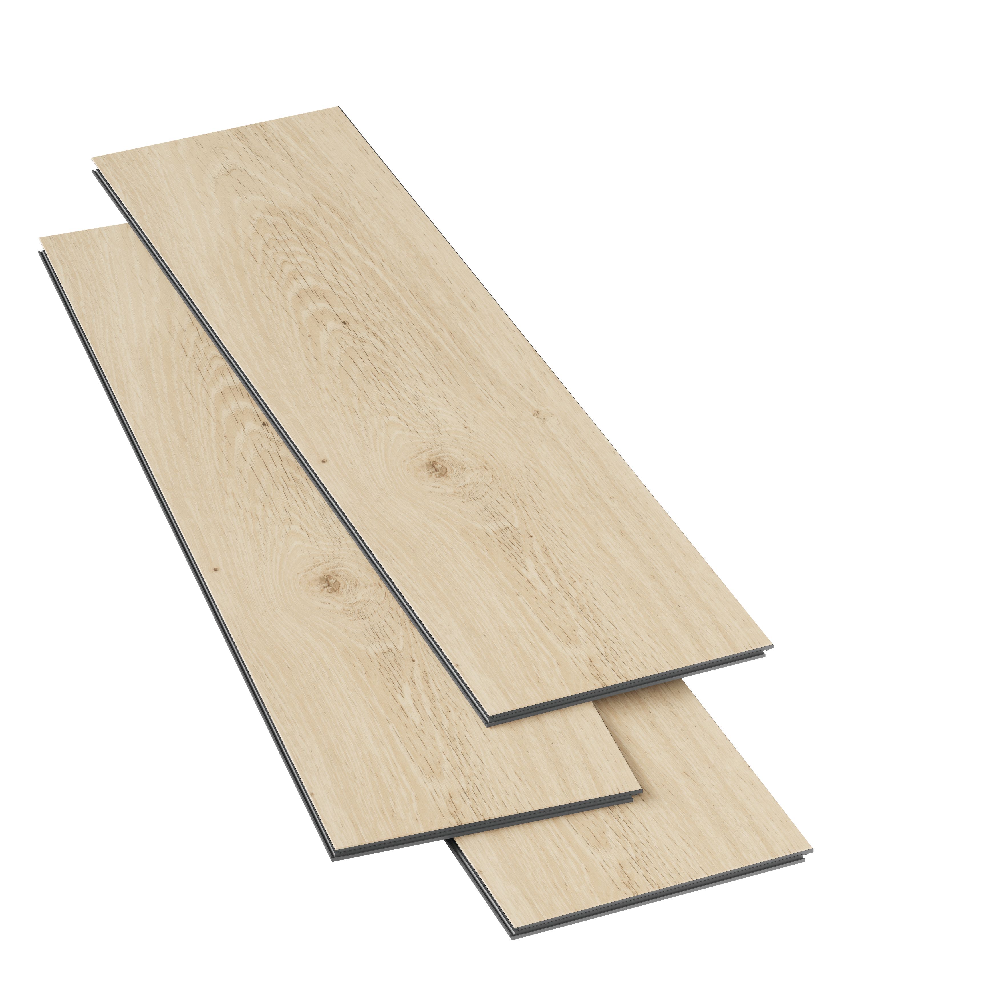 GoodHome Mambo Lulea Natural Knotted Wood effect Synchronised Herringbone Click vinyl Planks, 2.24m²