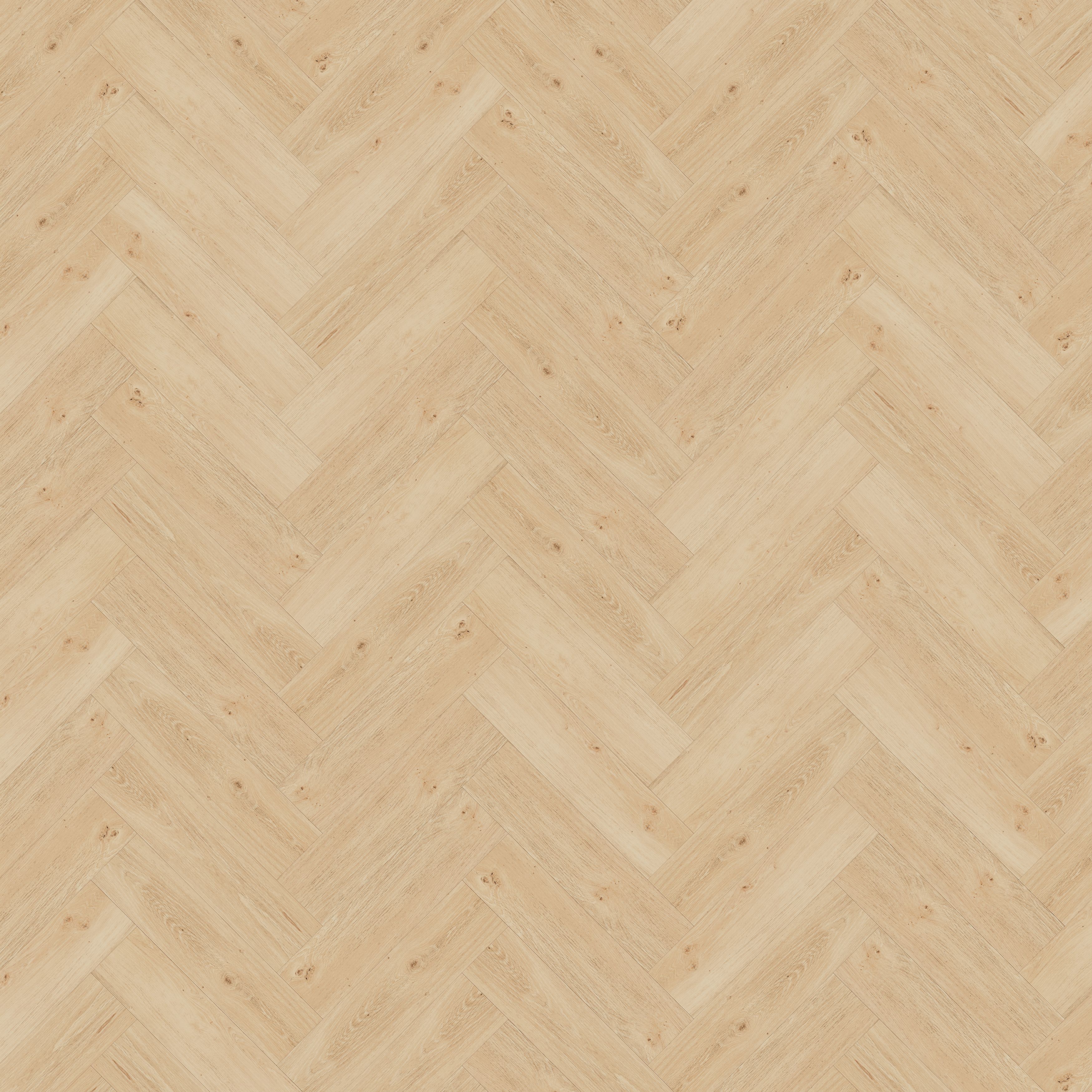 GoodHome Mambo Lulea Natural Knotted Wood effect Synchronised Herringbone Click vinyl Planks, 2.24m²