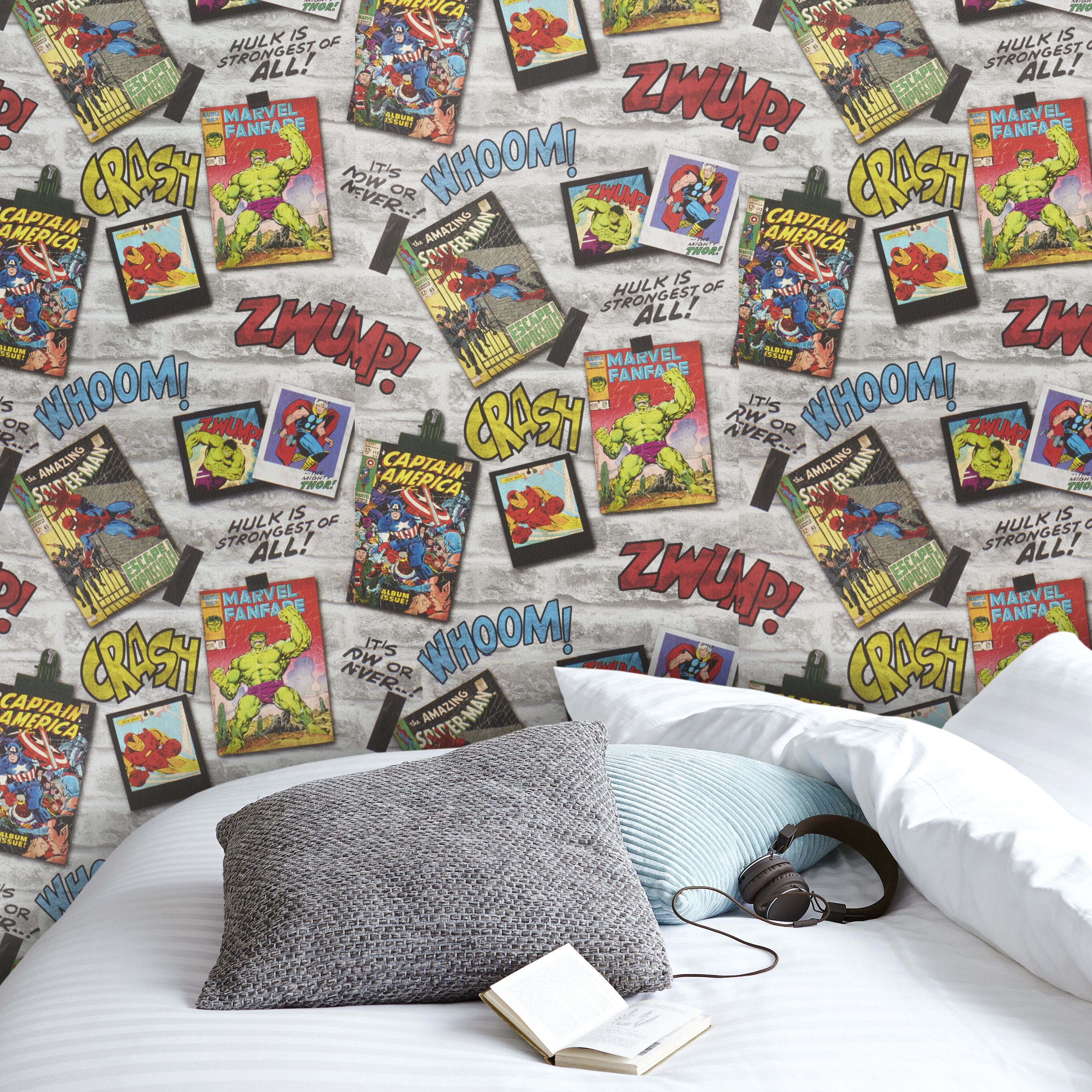 GoodHome Manaka Multicolour Comic Smooth Wallpaper