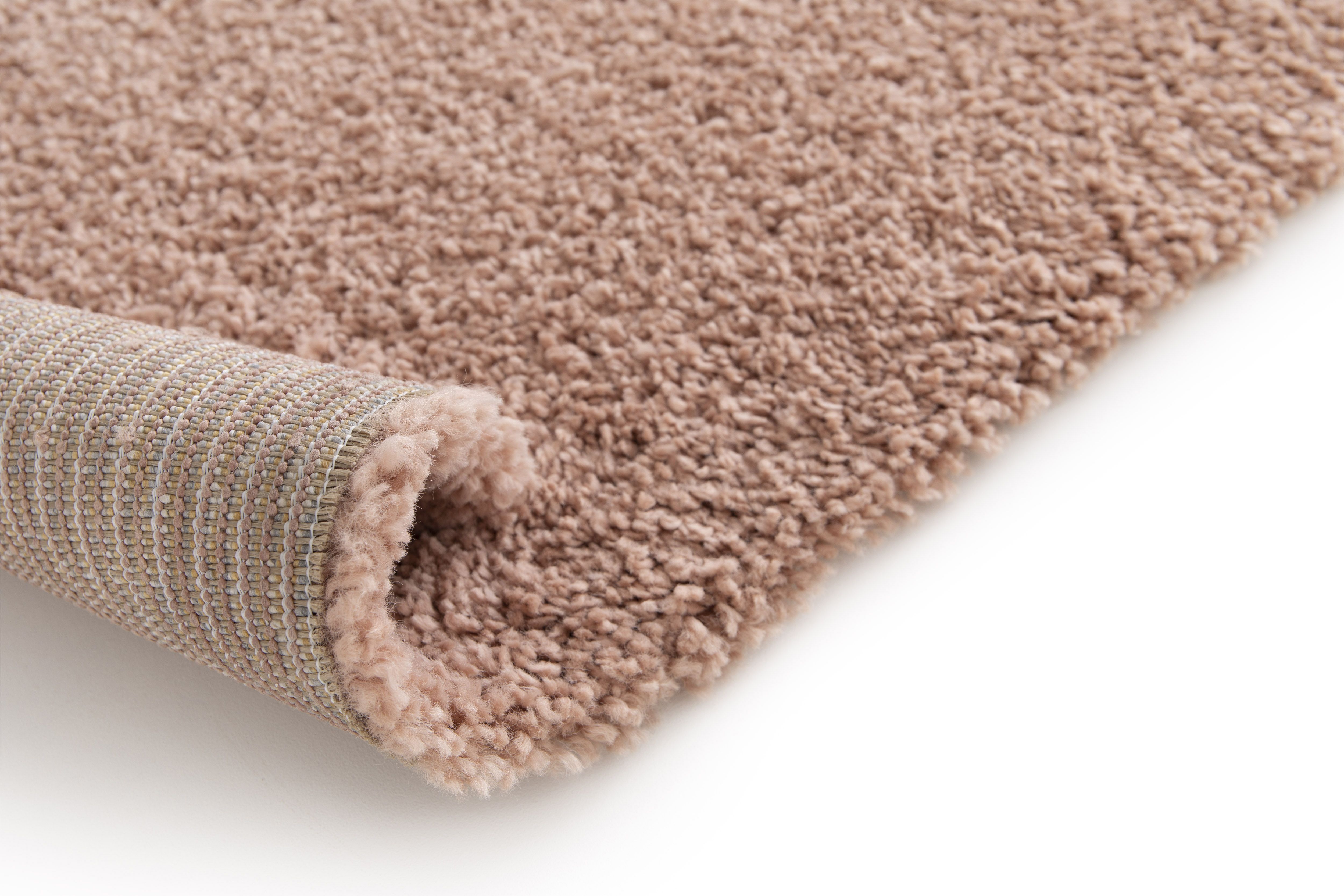 GoodHome Manzo Pale pink Medium Rug, (L)150cm x (W)80cm
