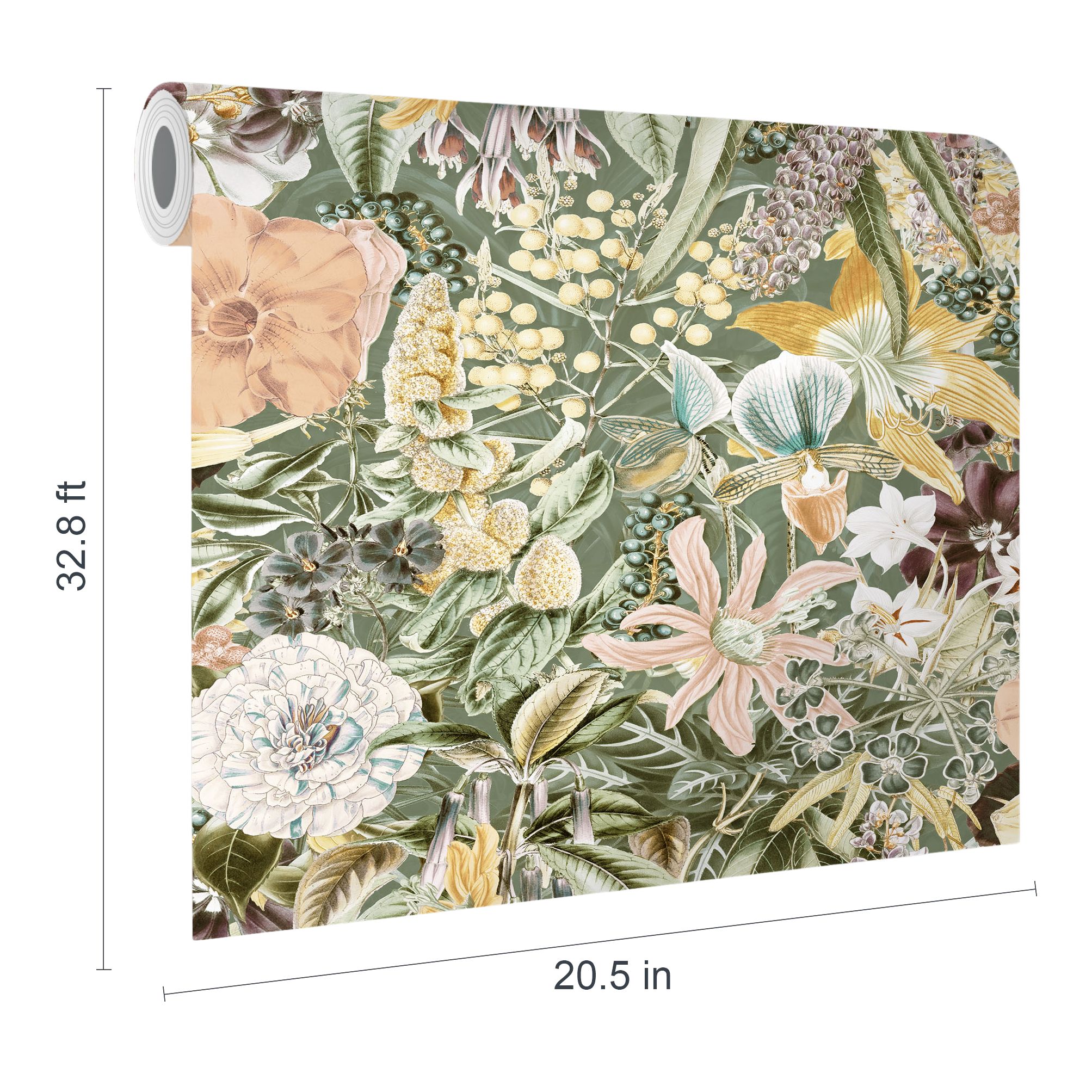 GoodHome Marbury Multicoloured Exotic Foliage Natural Smooth Wallpaper