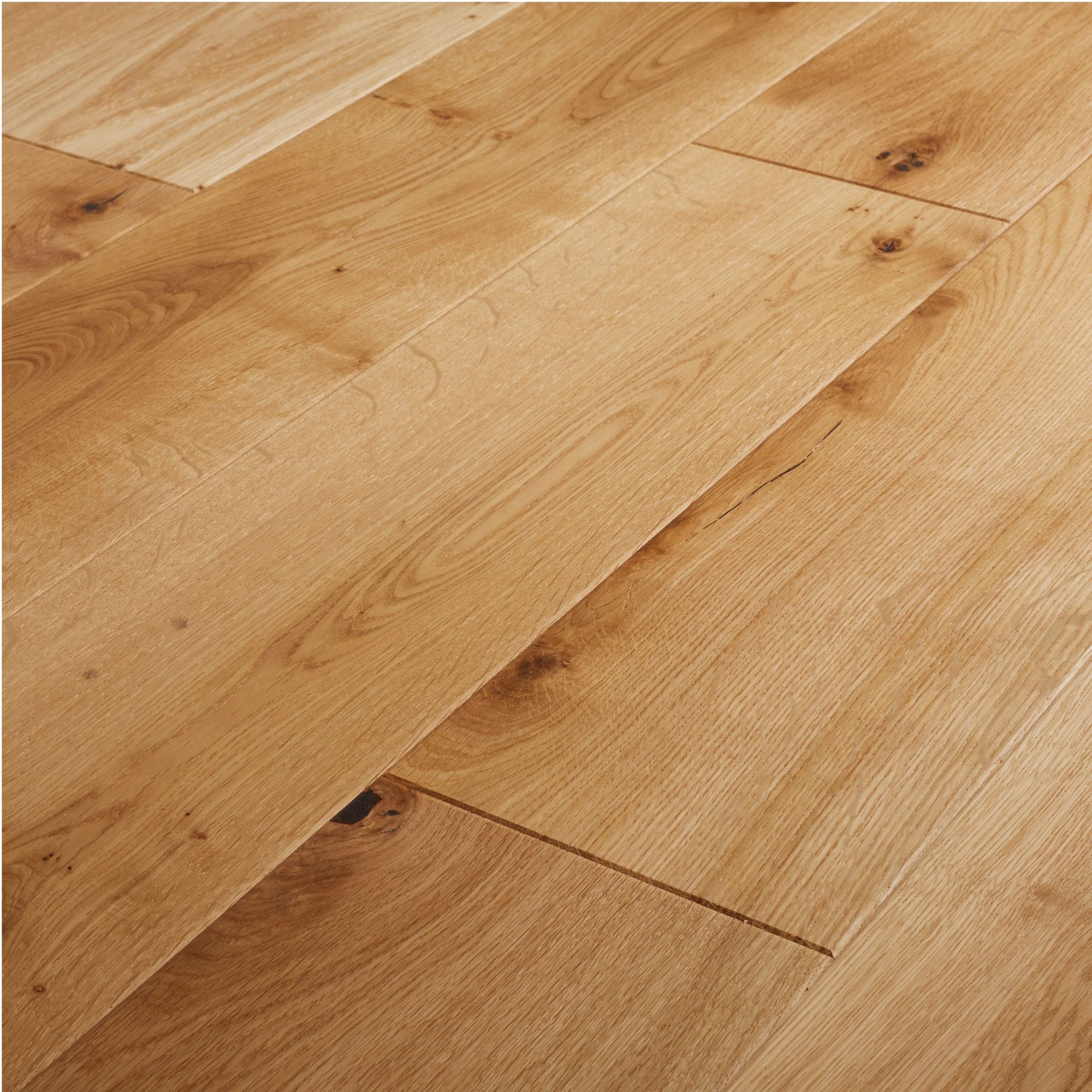 GoodHome Marcy Natural Oak Engineered Real wood top layer flooring, 1.37m�²