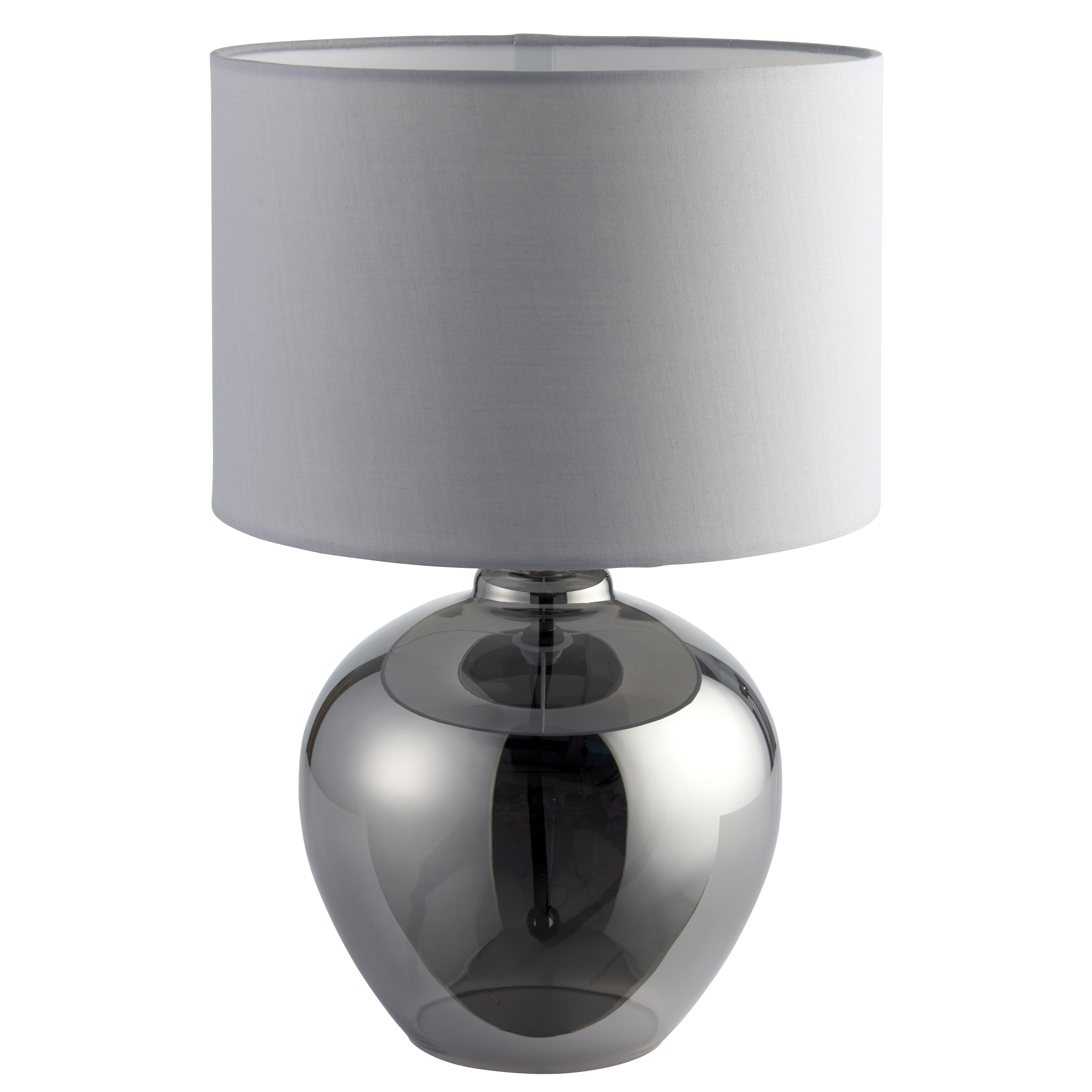 GoodHome Marietaz Glass Light grey Table light