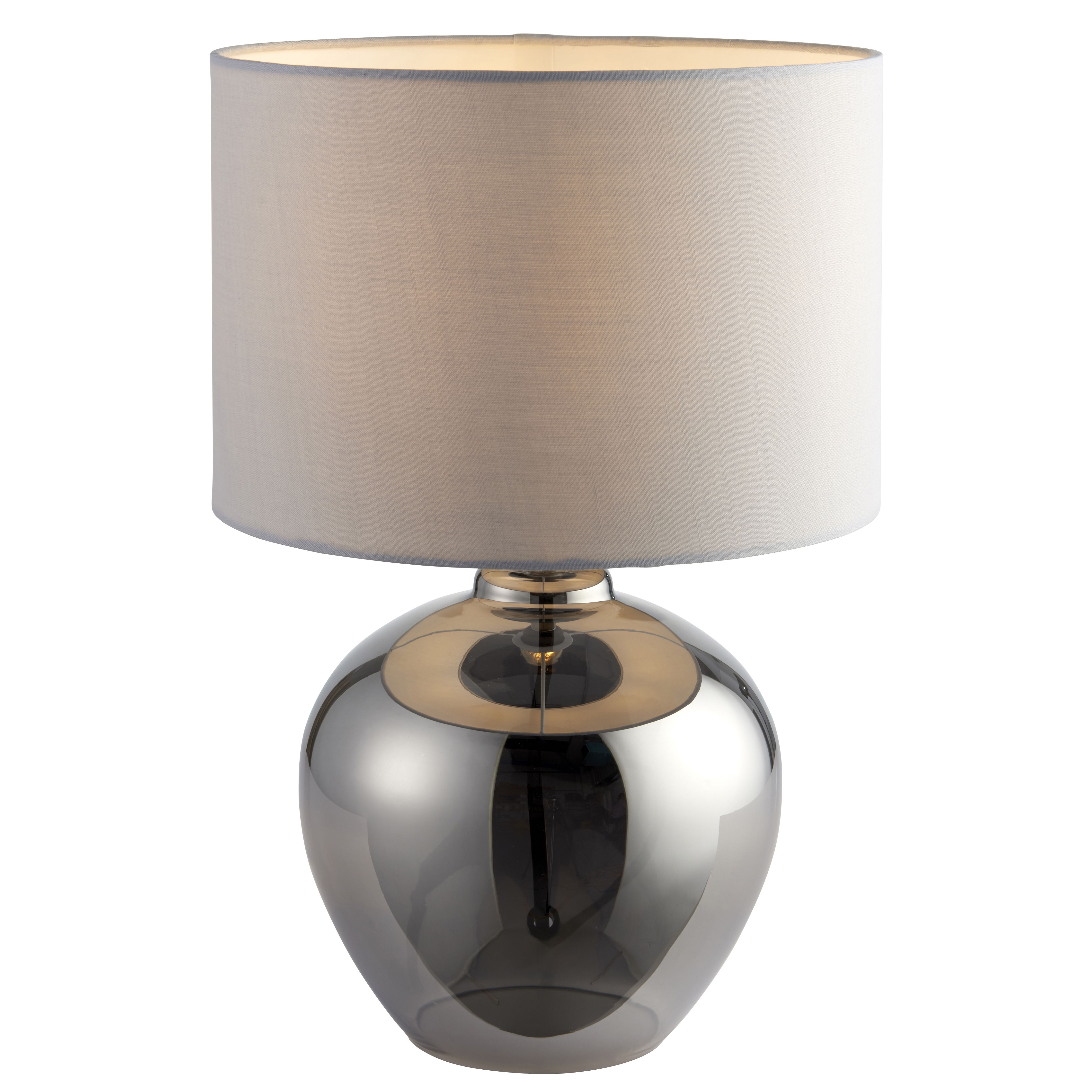 GoodHome Marietaz Glass Light grey Table light