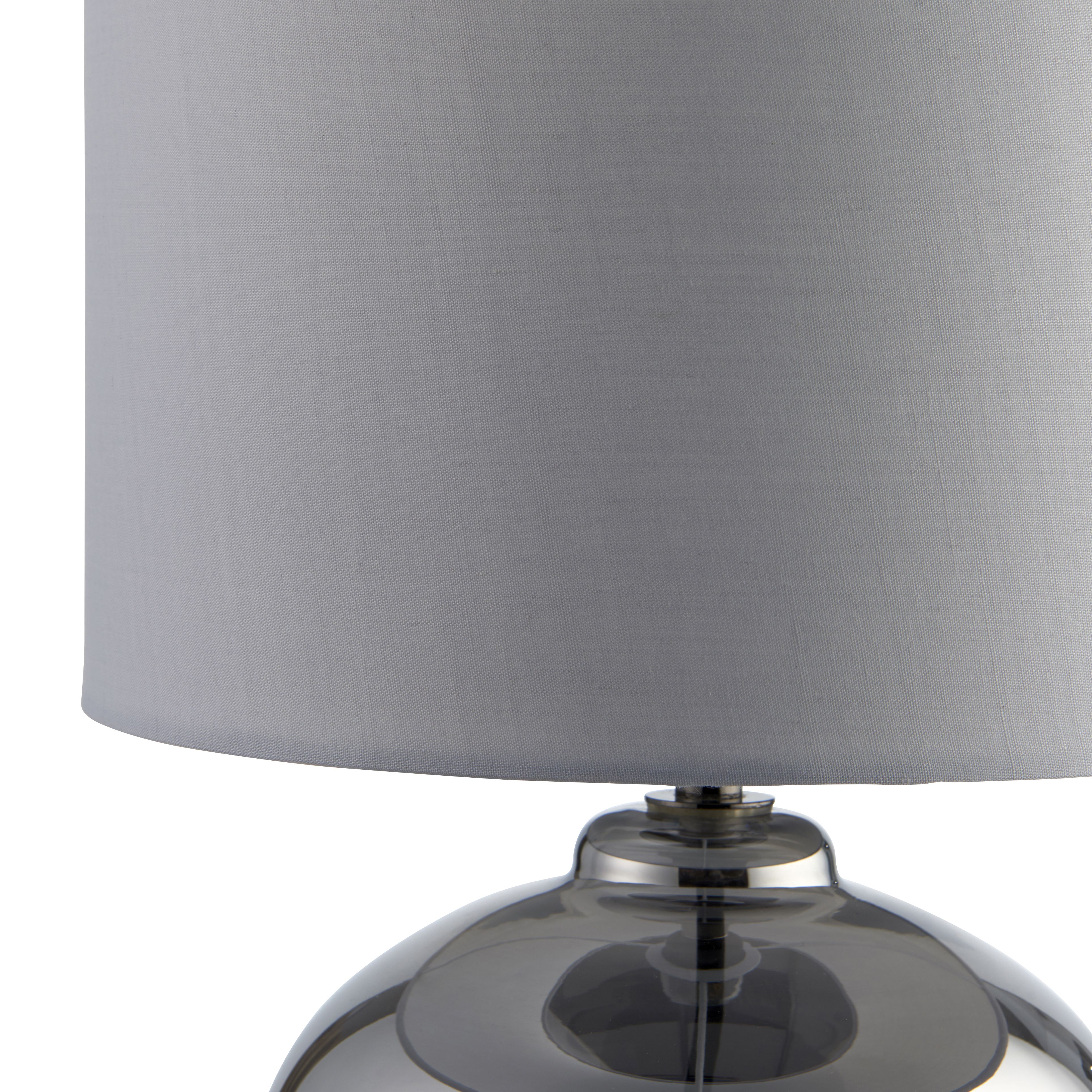 GoodHome Marietaz Glass Light grey Table light