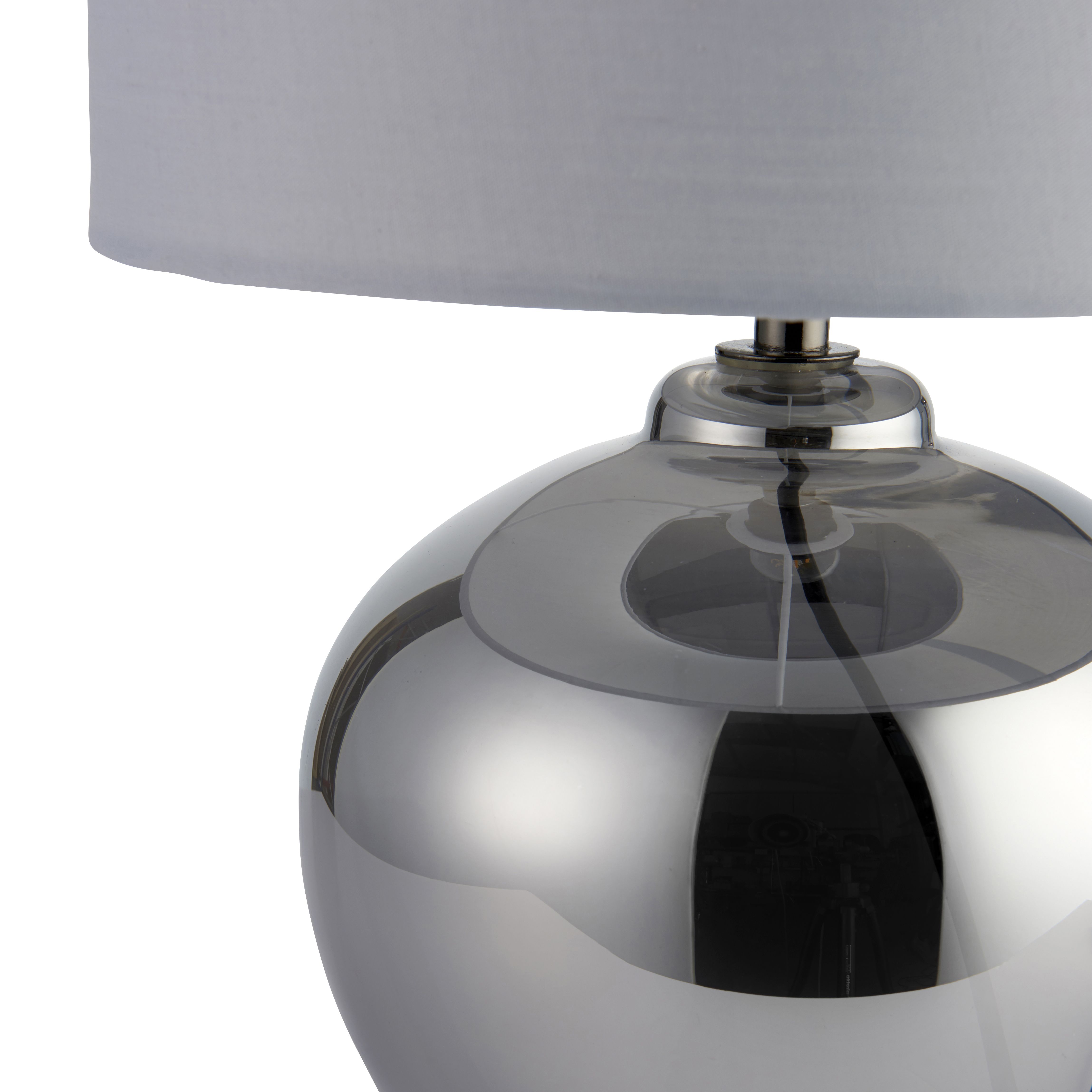 GoodHome Marietaz Glass Light grey Table light
