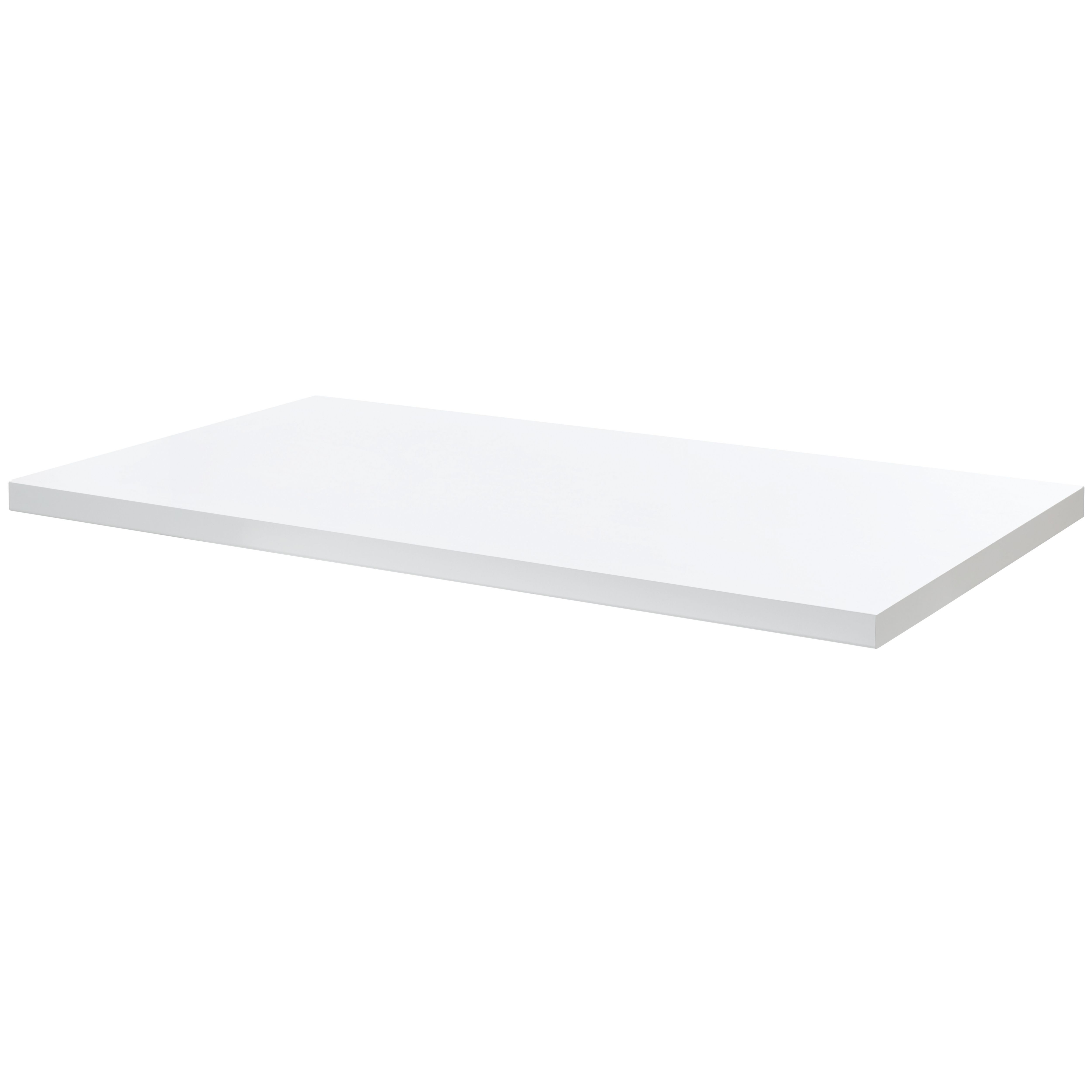 GoodHome Marloes Gloss White Chipboard Bathroom Worktop (T) 2.8cm x (L) 100cm x (W) 100cm