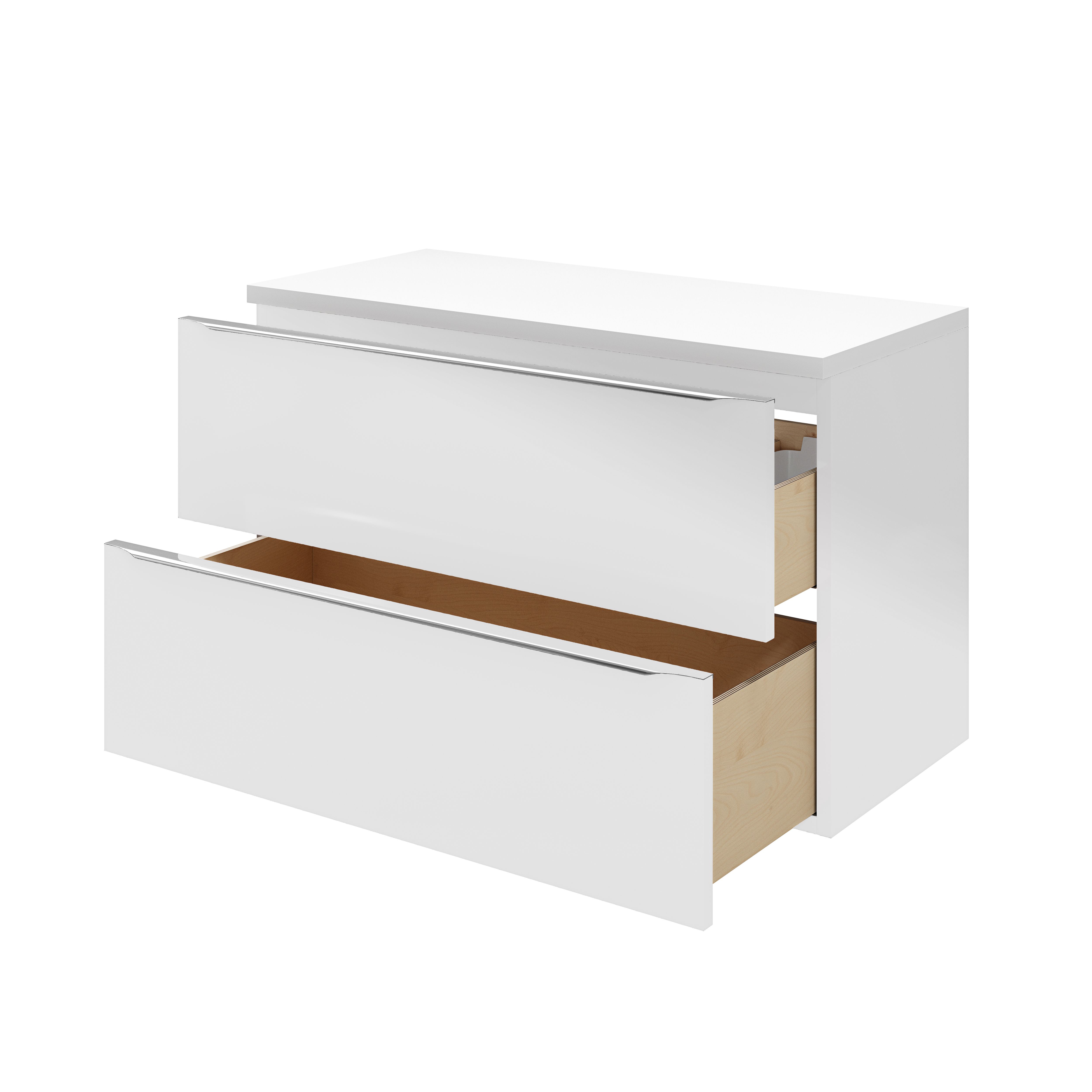 28mm GoodHome Marloes Gloss White Chipboard Worktop - 8