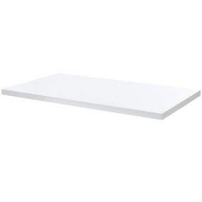 GoodHome Marloes Gloss White Chipboard Worktop (T) 2.8cm x (L) 100cm x (W) 100cm