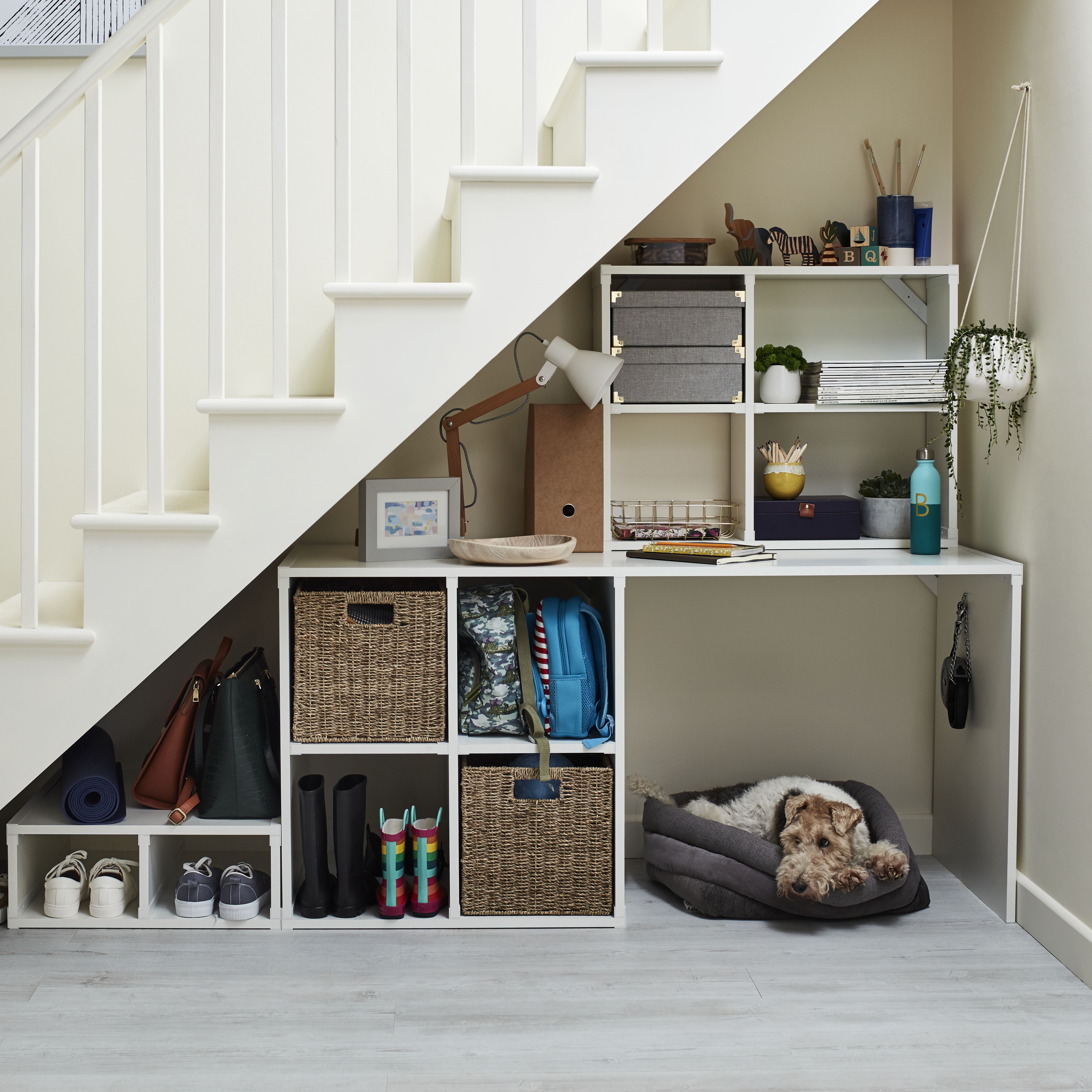 GoodHome Marlow White Aluminium Shelving bracket (L)200mm (D)22.5mm, Pack of 2