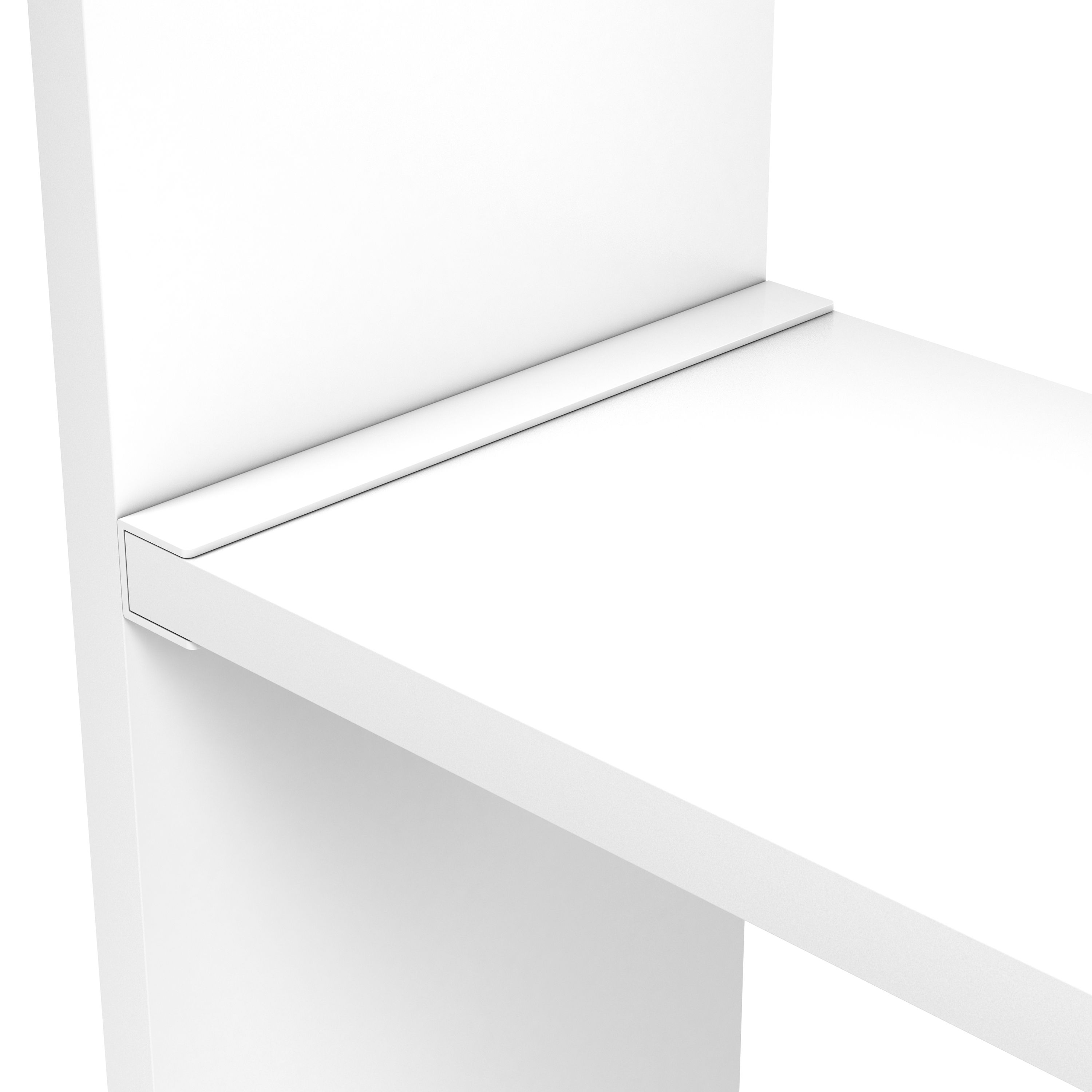 GoodHome Marlow White Aluminium Shelving bracket (L)200mm (D)22.5mm, Pack of 2