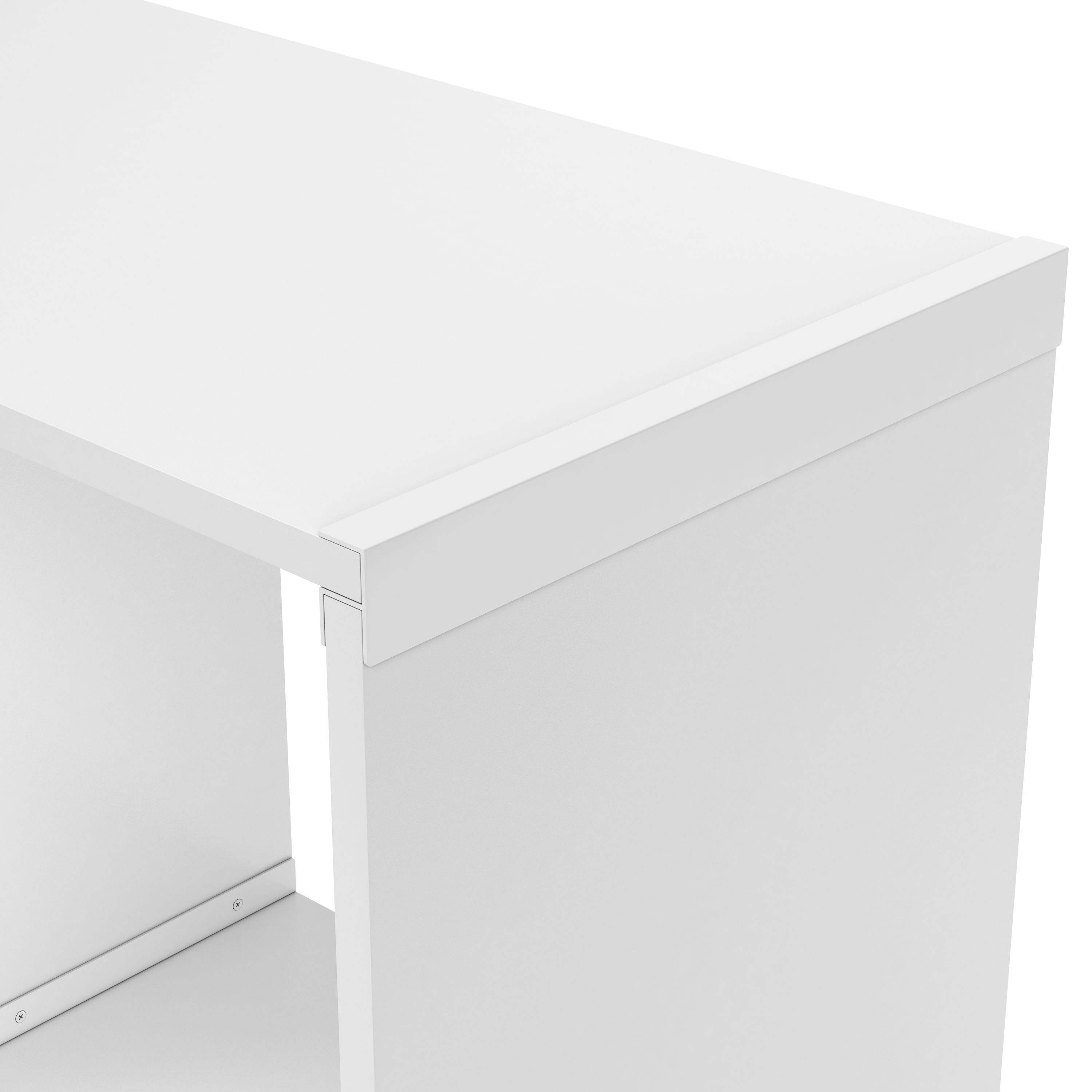 GoodHome Marlow White Screw-in Corner bracket (L)400mm, Pack of 2