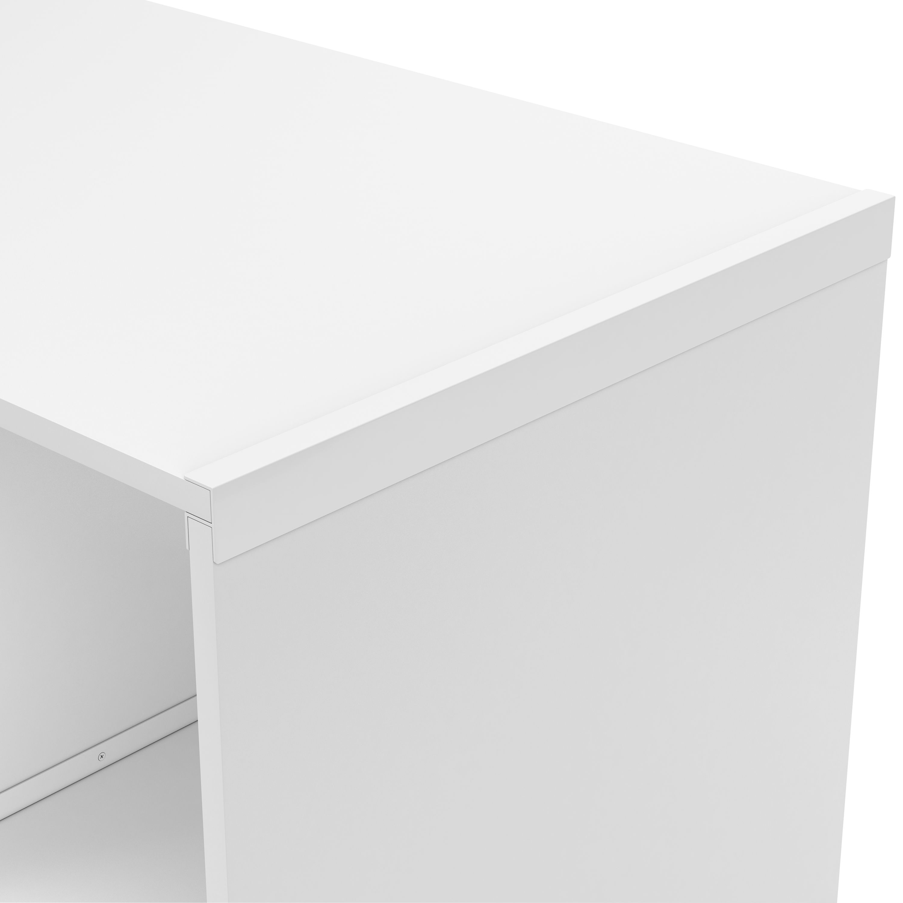 GoodHome Marlow White Screw-in Corner bracket (L)600mm, Pack of 2
