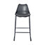 GoodHome Marula Dark grey Padded Bar stool
