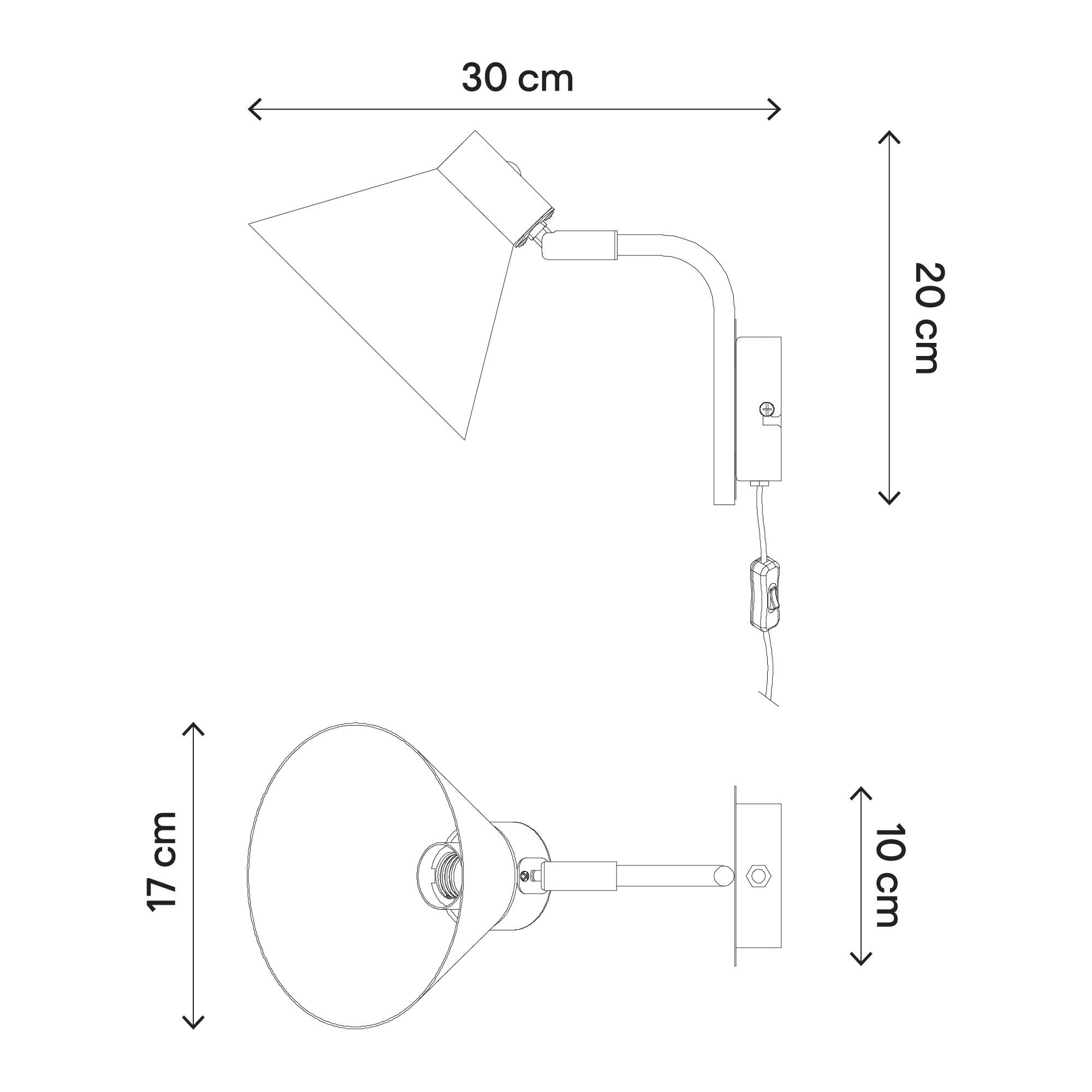 GoodHome Masoala Matt Black Plug-in Wall light