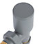 GoodHome Matt anthracite Angled Manual Radiator valve & lockshield x ½" (Dia) 15mm